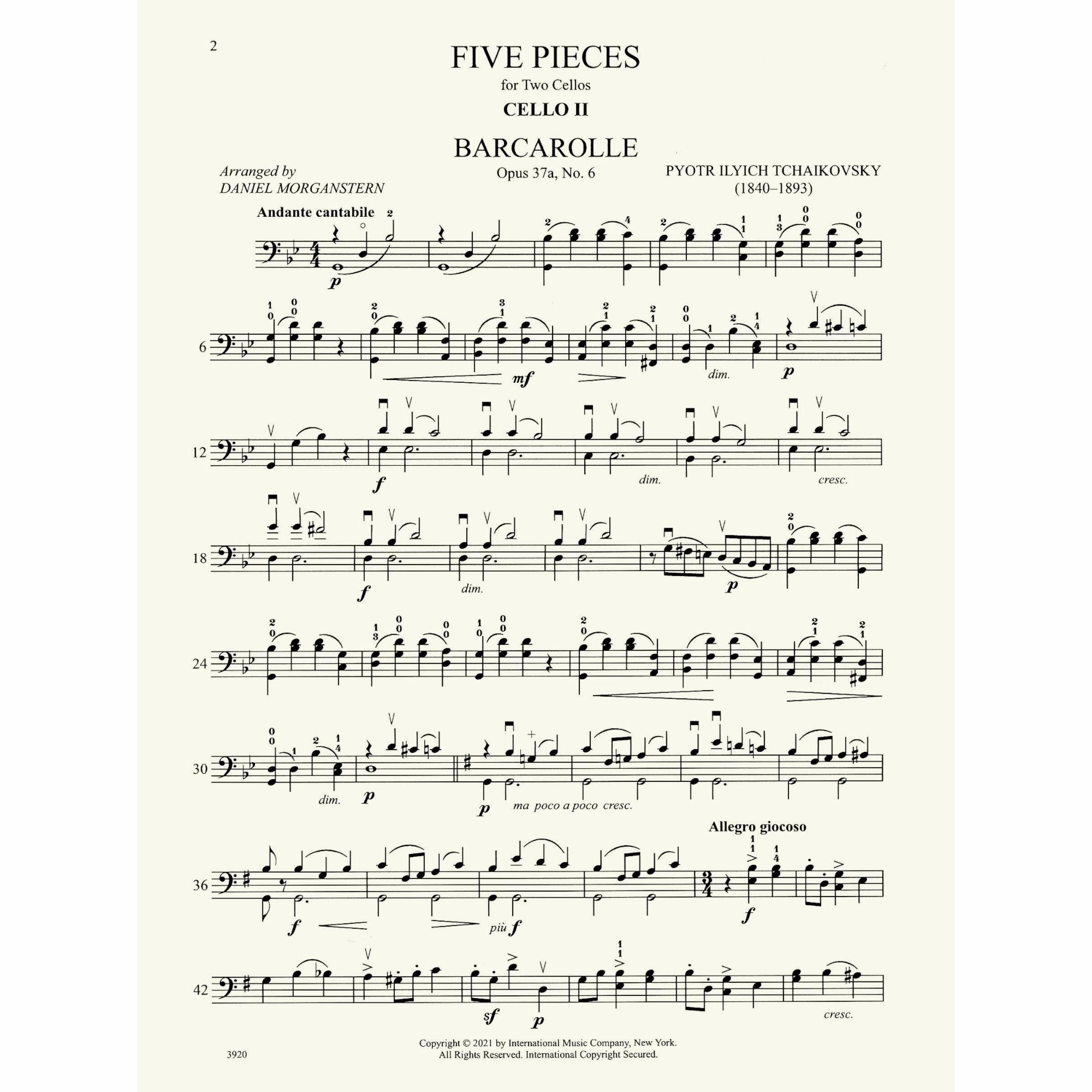 Sample: Cello II (Pg. 2)