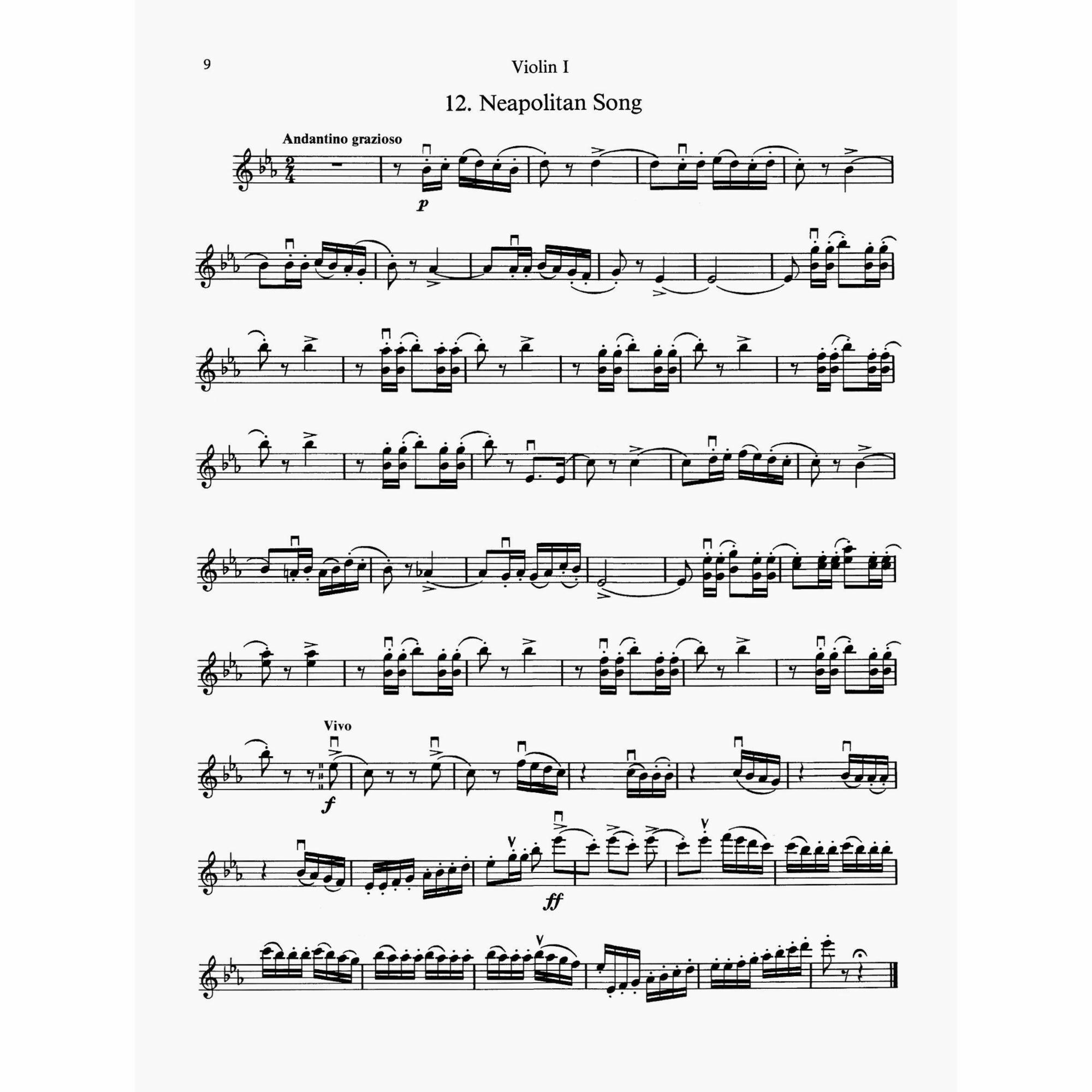 Sample: Violin I Part