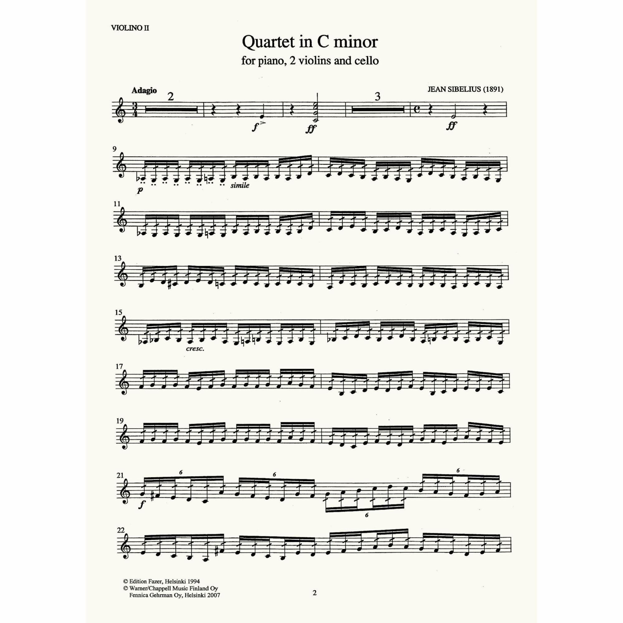 Sample: Violin II (Pg. 2)