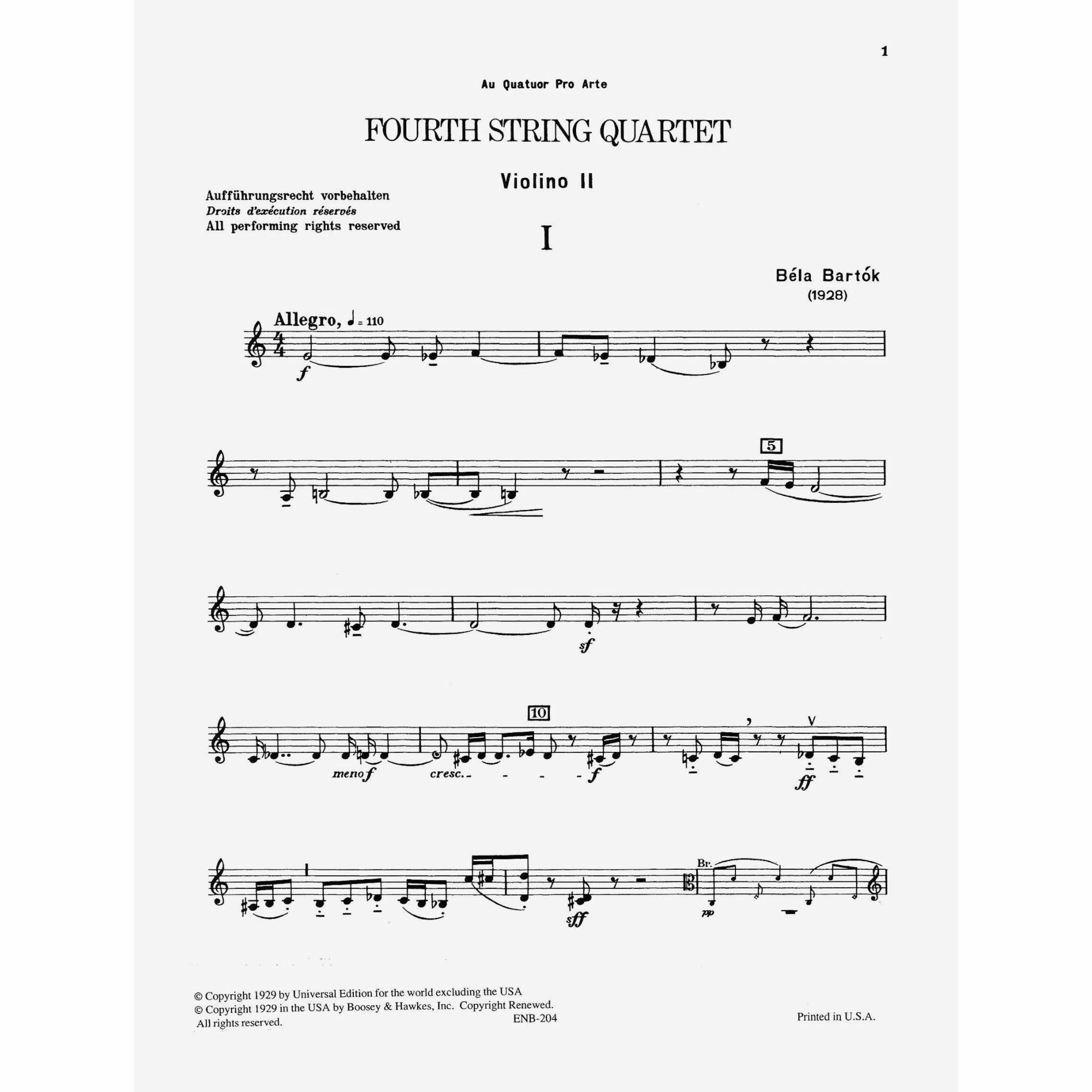 Sample: Violin II (Pg. 1)