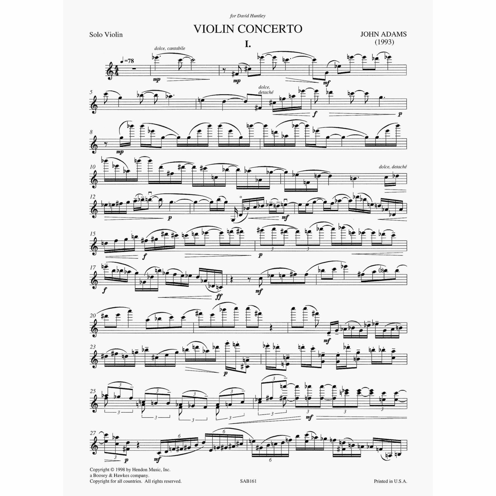 Sample: Violin (Pg. 1)