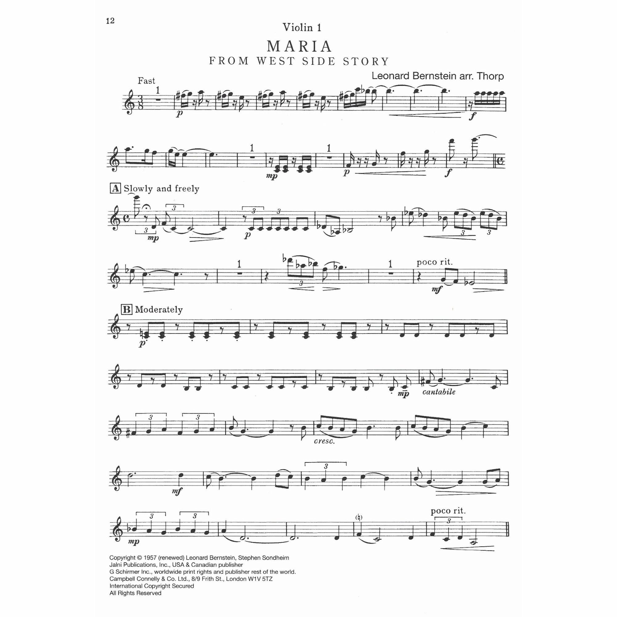 Sample: Vol. 2, Violin I (Pg. 12)