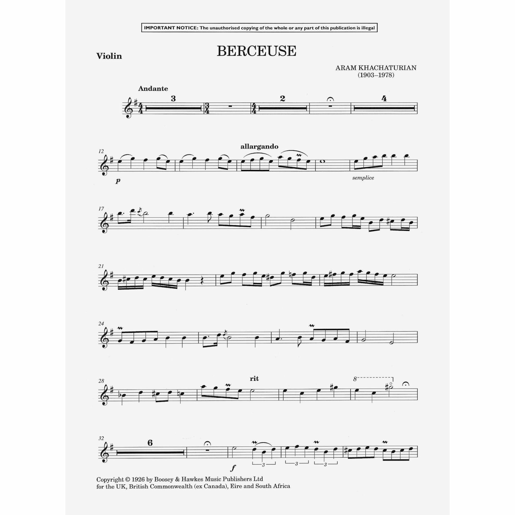 Sample: Violin (Pg. 1)