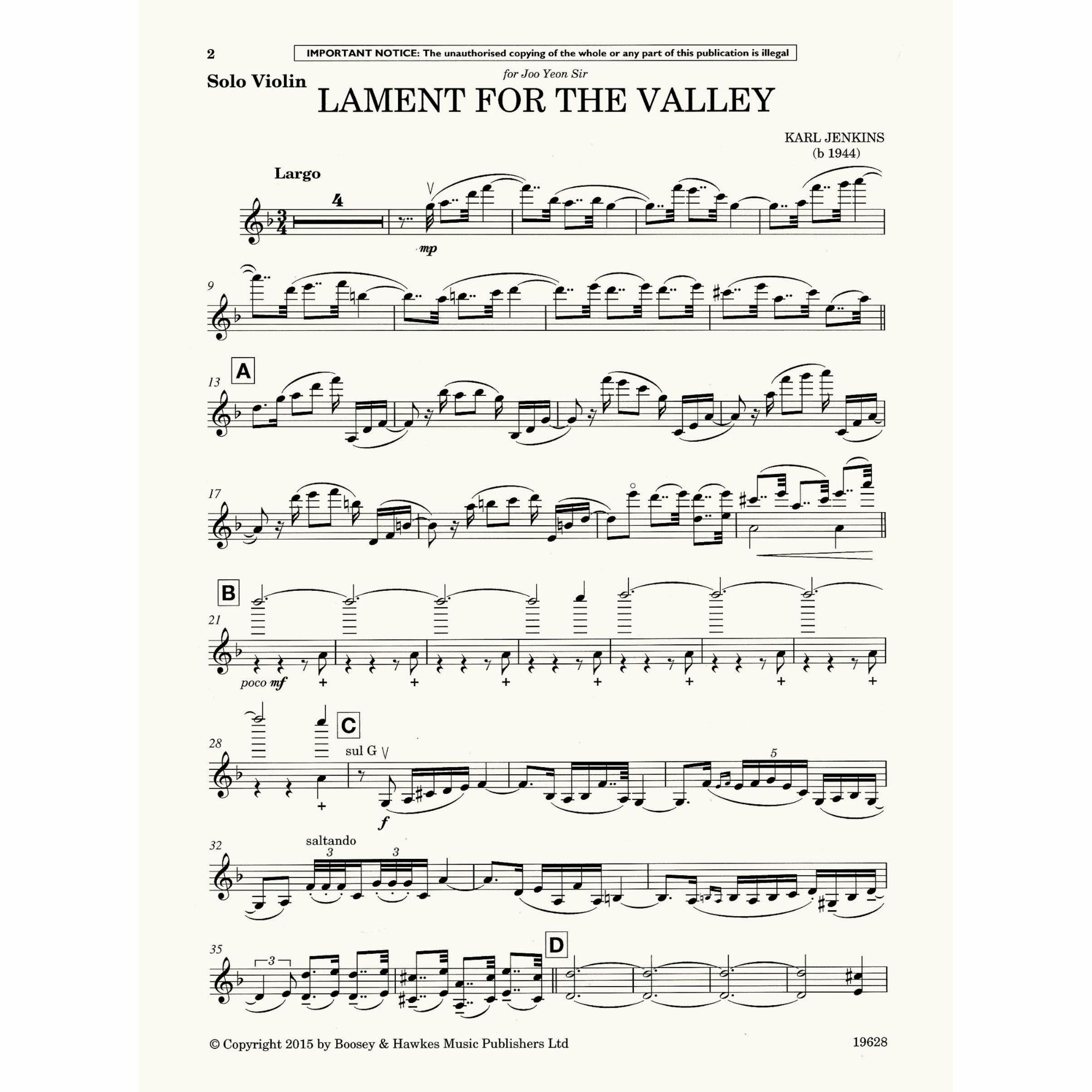 Sample: Violin Part