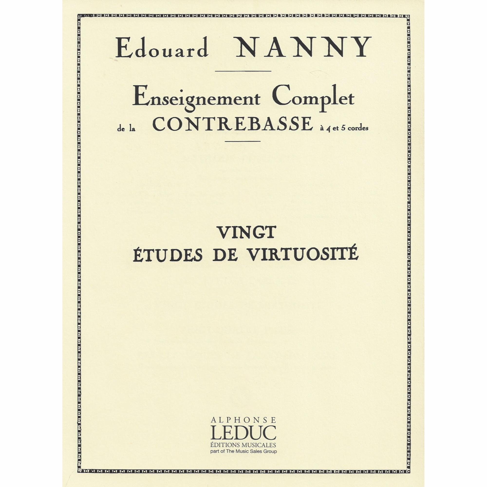 Nanny -- 20 Virtuosic Etudes for Bass