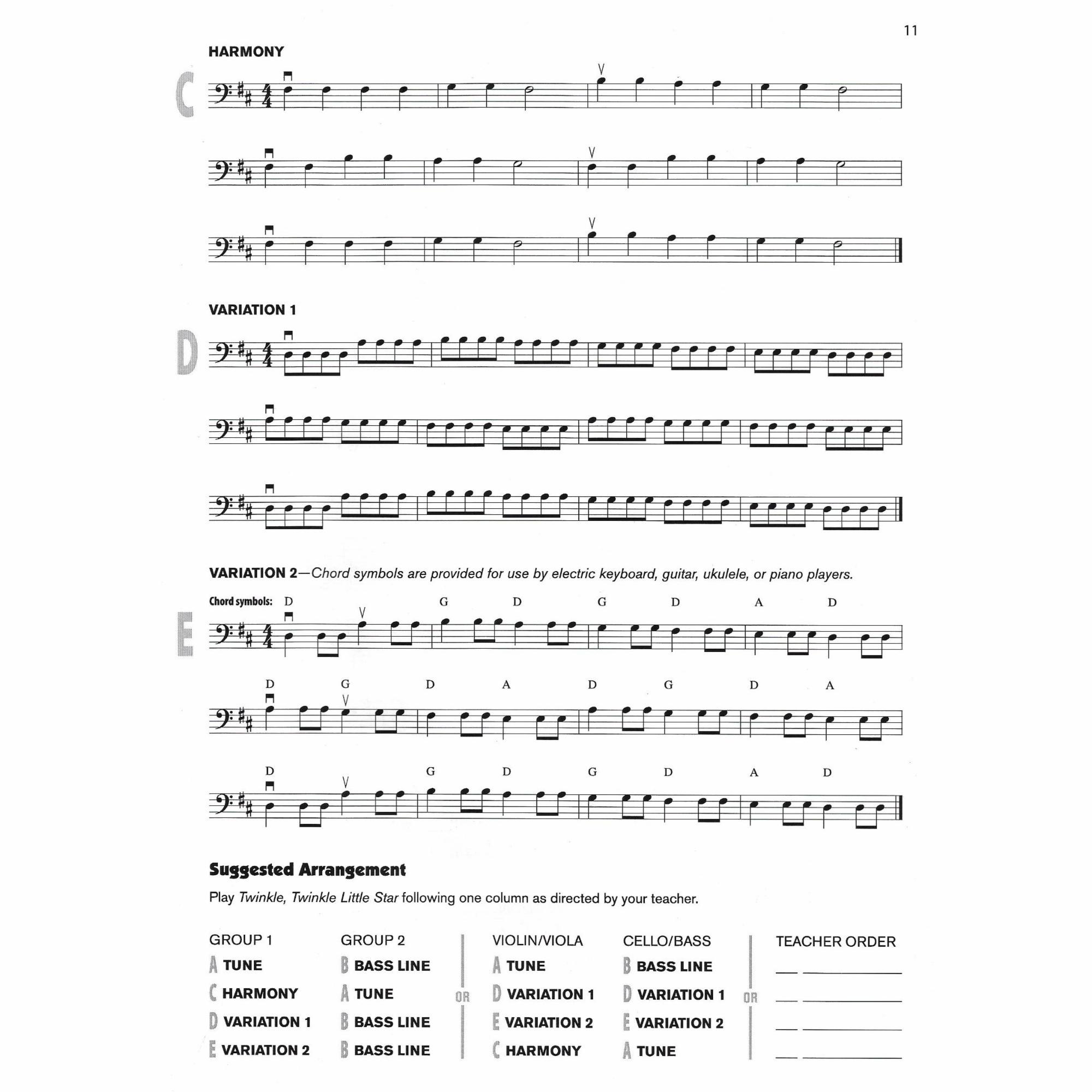 Sample: Cello (Pg. 11)