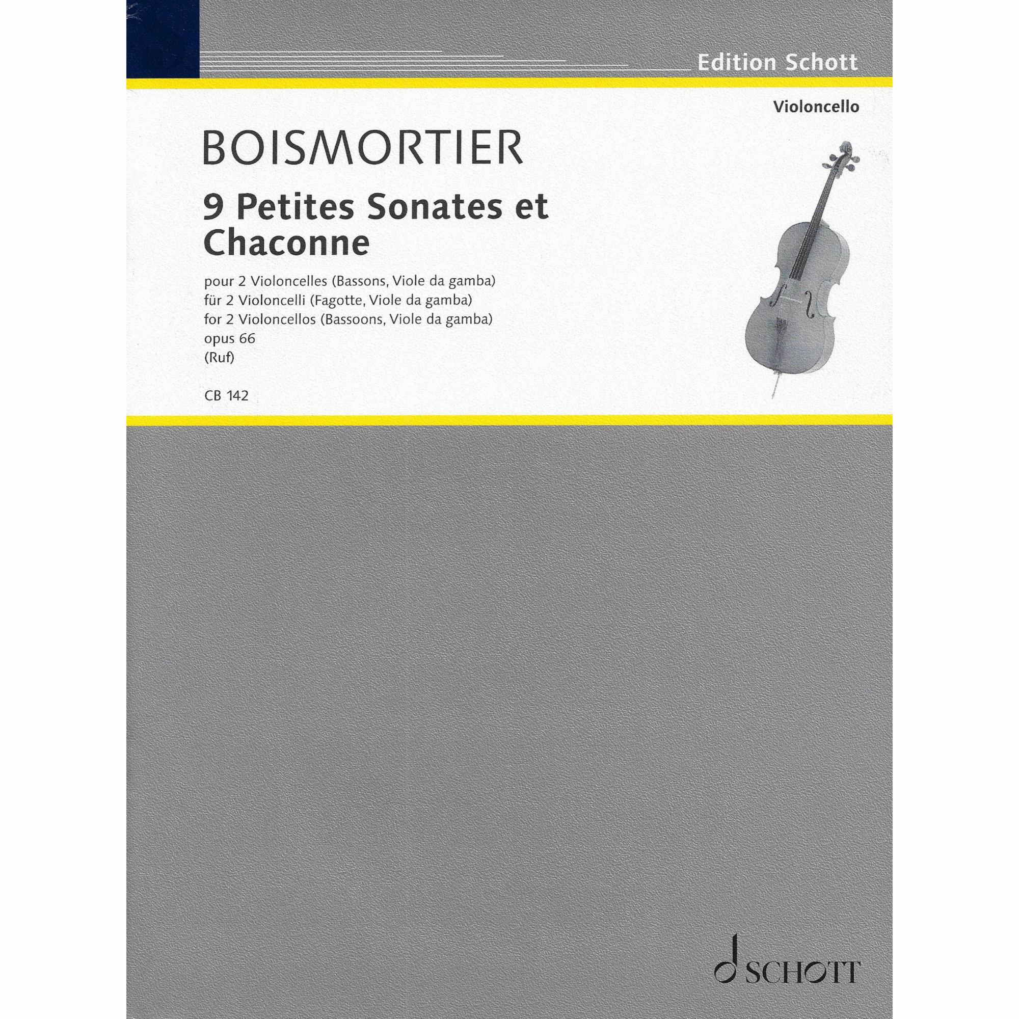 Boismortier -- 9 Petites Sonates et Chaconne, Op. 66 for Two Cellos