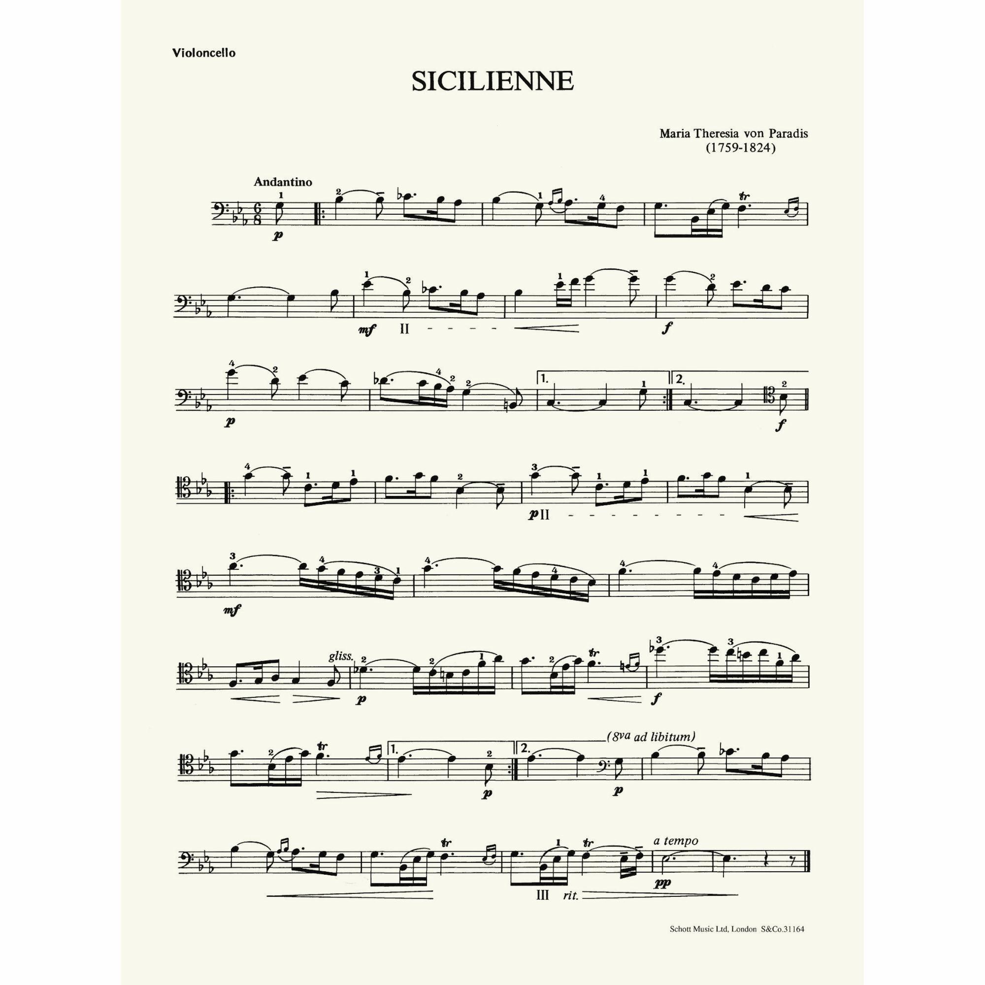 Sample: Cello Part