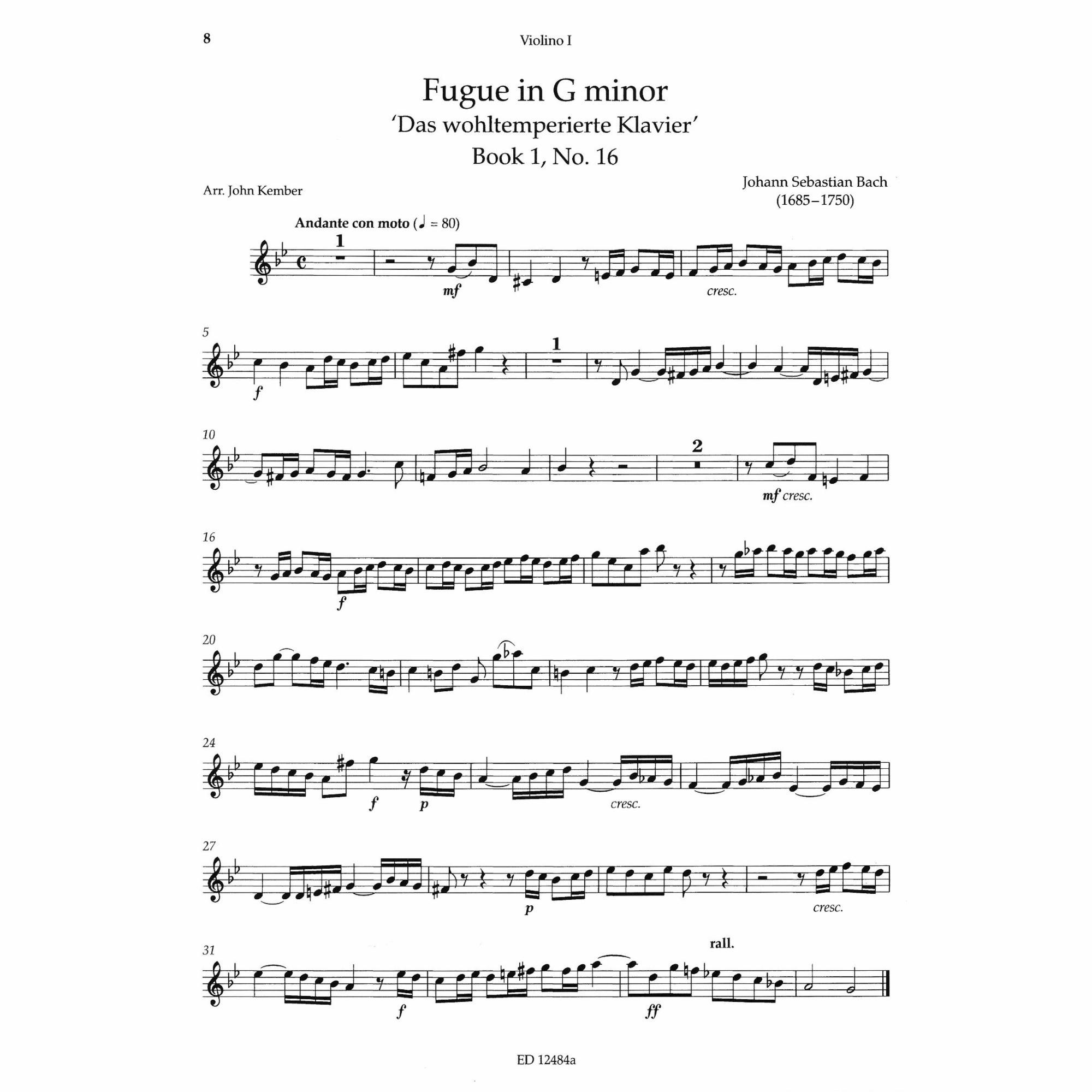 Sample: Violin I (Pg. 8)