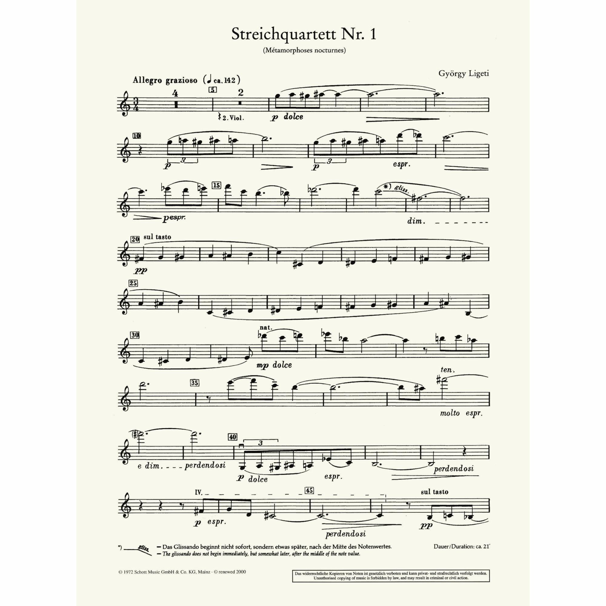 Sample: Violin I (Pg. 2)