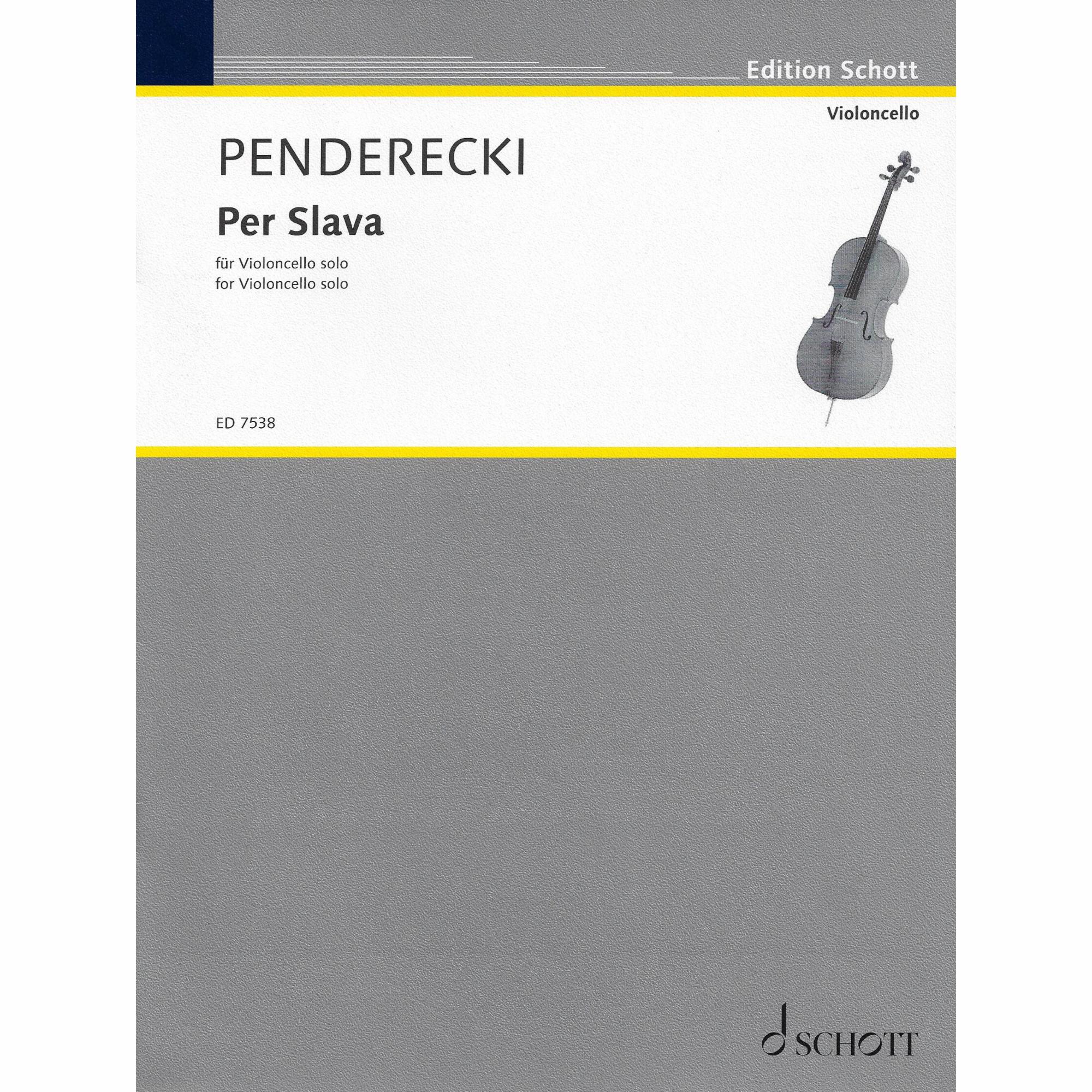 Penderecki -- Per Slava for Solo Cello