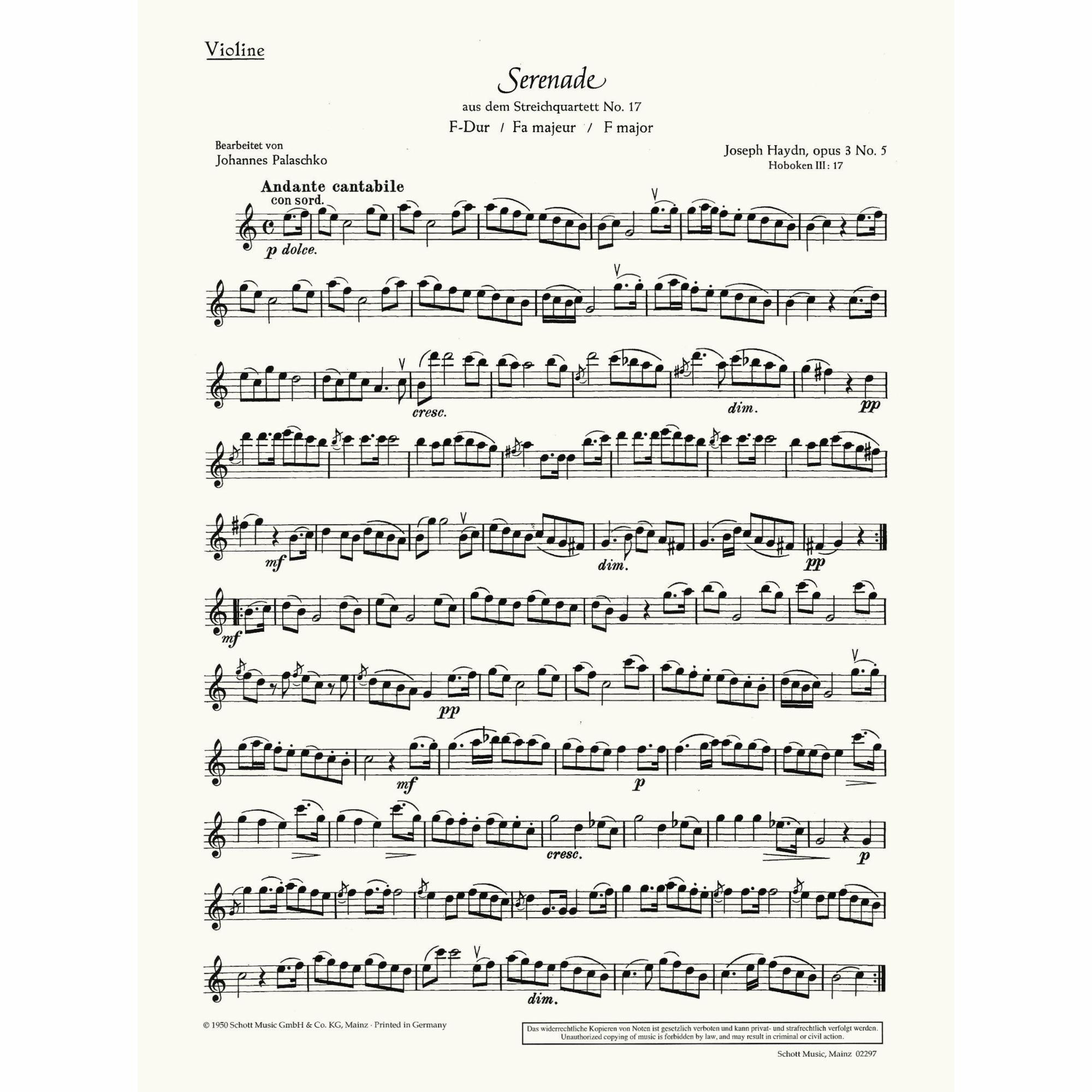 Sample: Violin Part