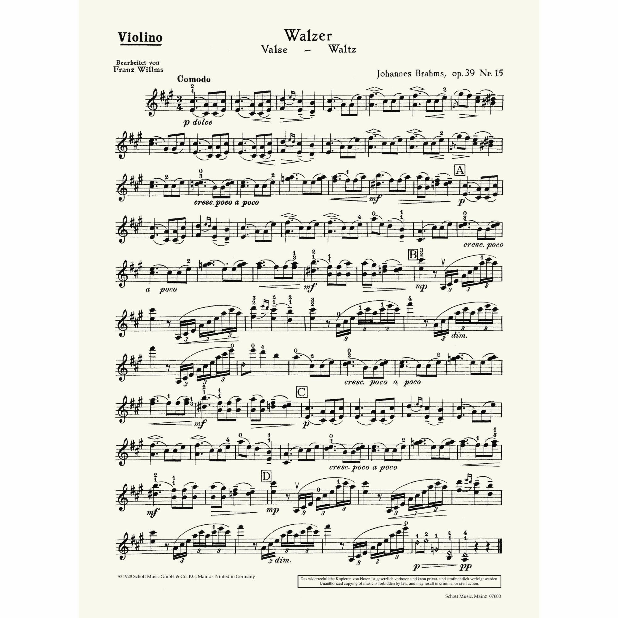 Sample: Violin (Pg. 1)