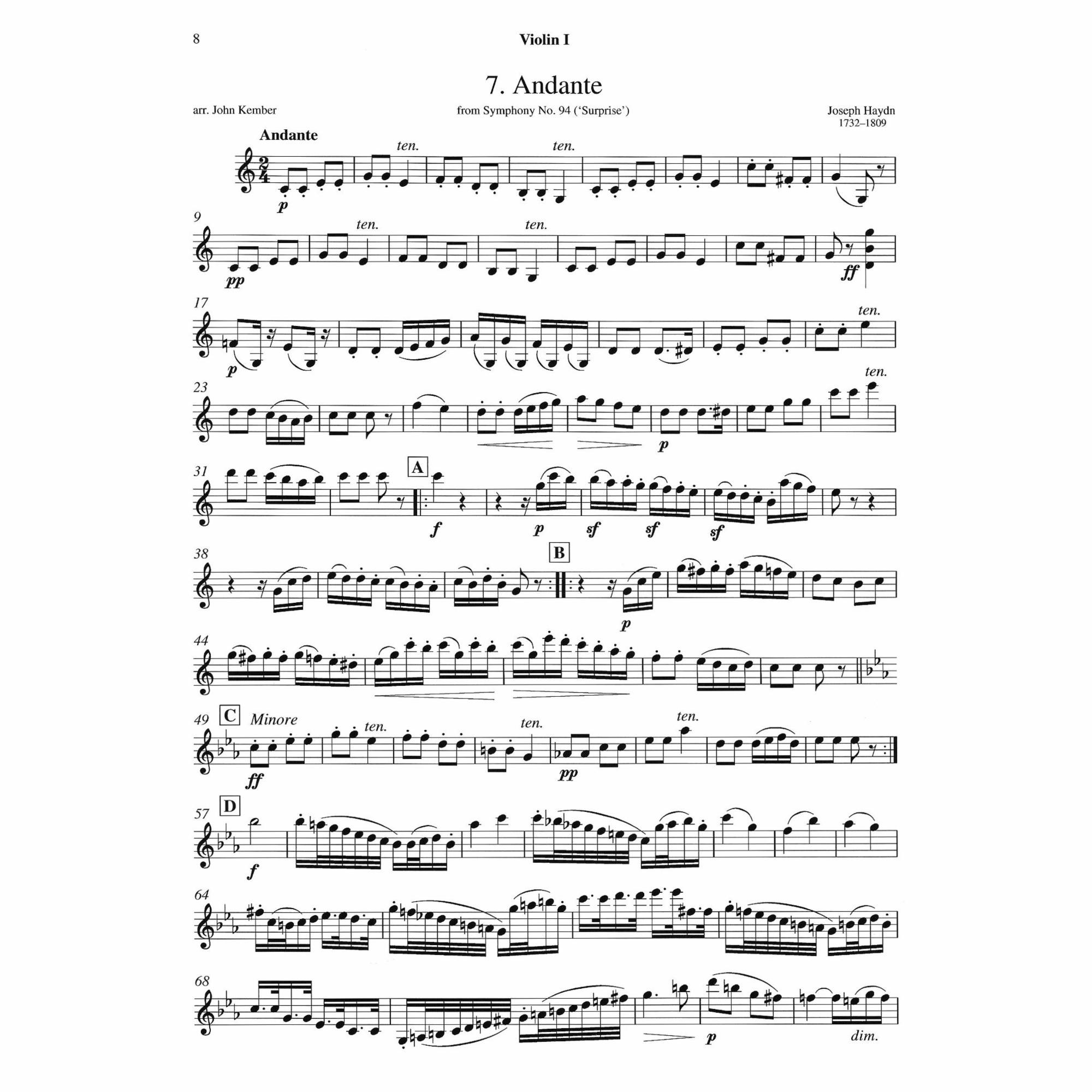 Sample: Violin I (Pg. 8)