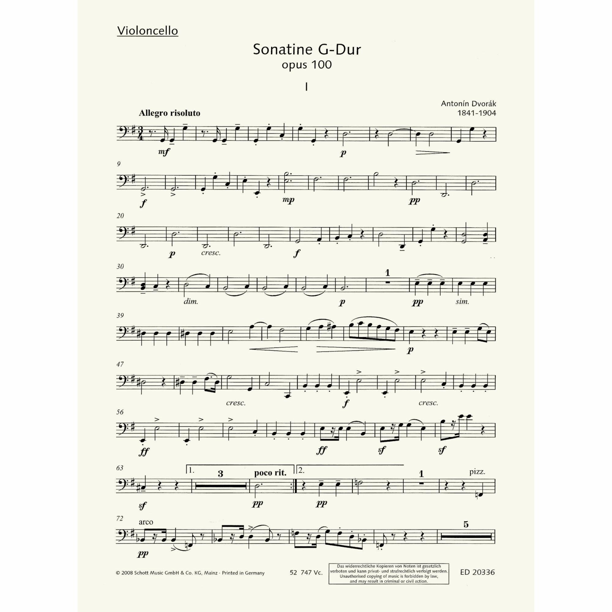 Sample: Cello (Pg. 1)