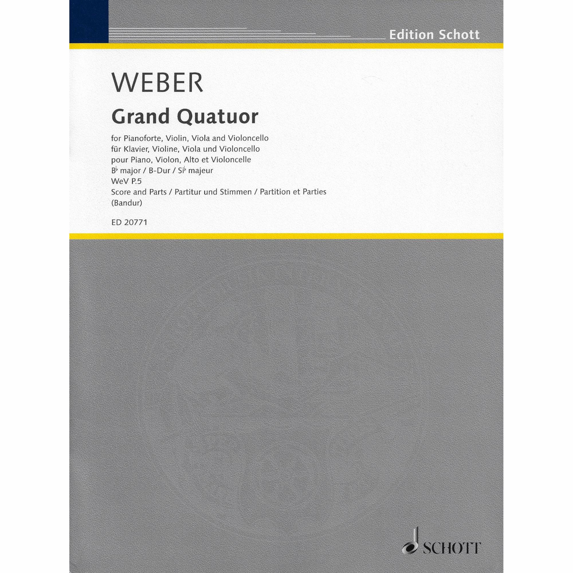 Weber -- Grand Quartet in B-flat Major for Violin, Viola, Cello, and Piano