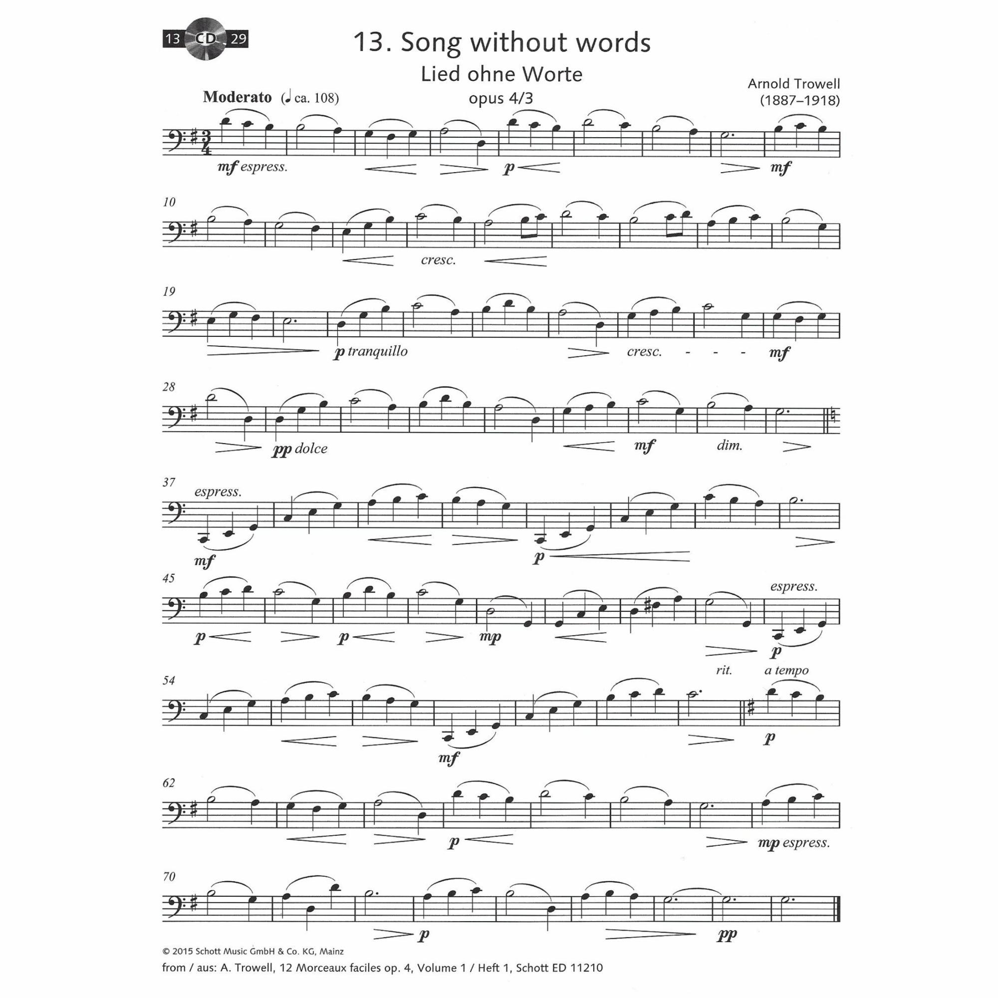 Sample: Vol. 1, Cello (Pg. 12)