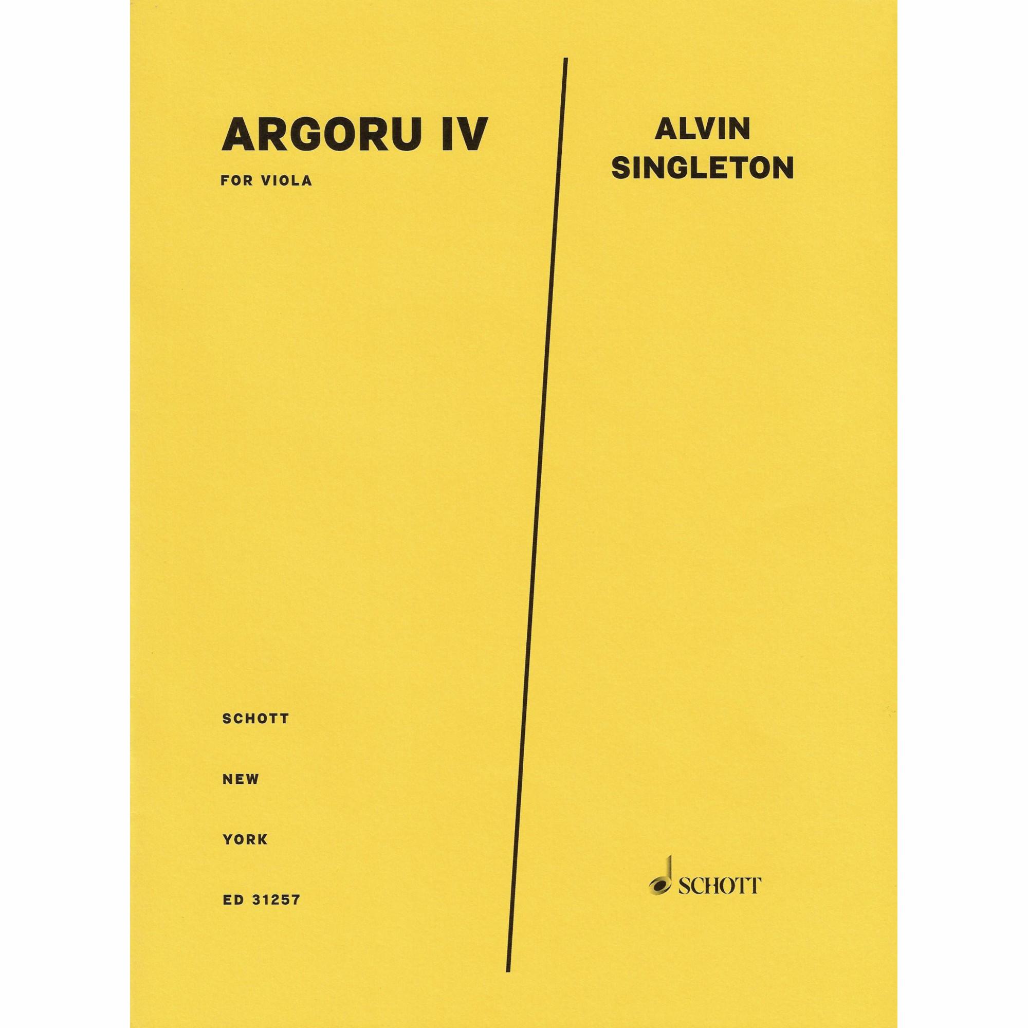 Singleton -- Argoru IV for Solo Viola