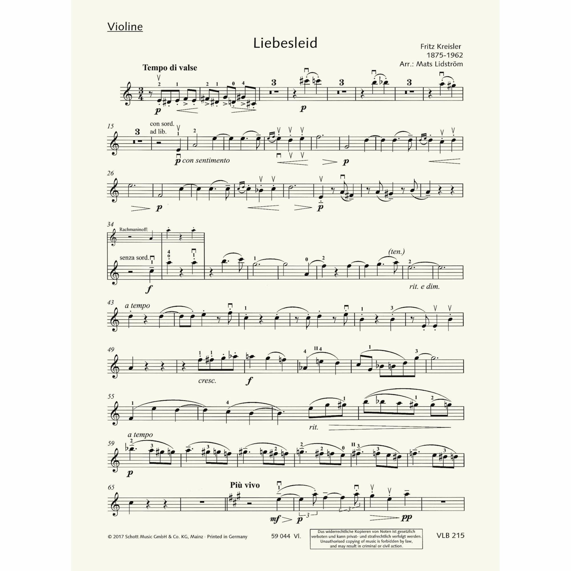 Sample: Violin Part