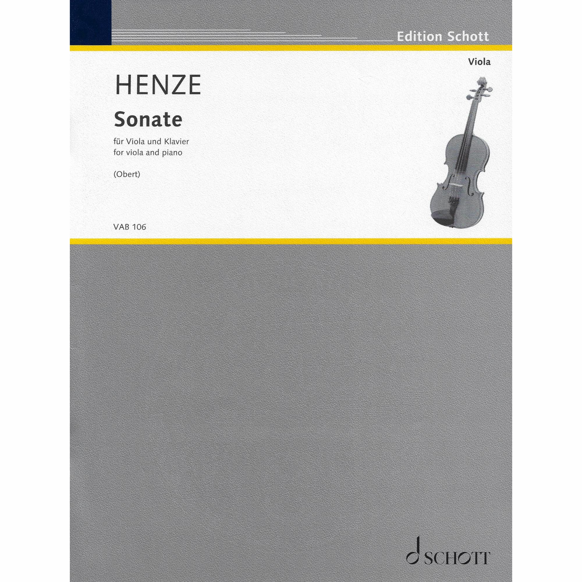 Henze -- Sonata for Viola and Piano