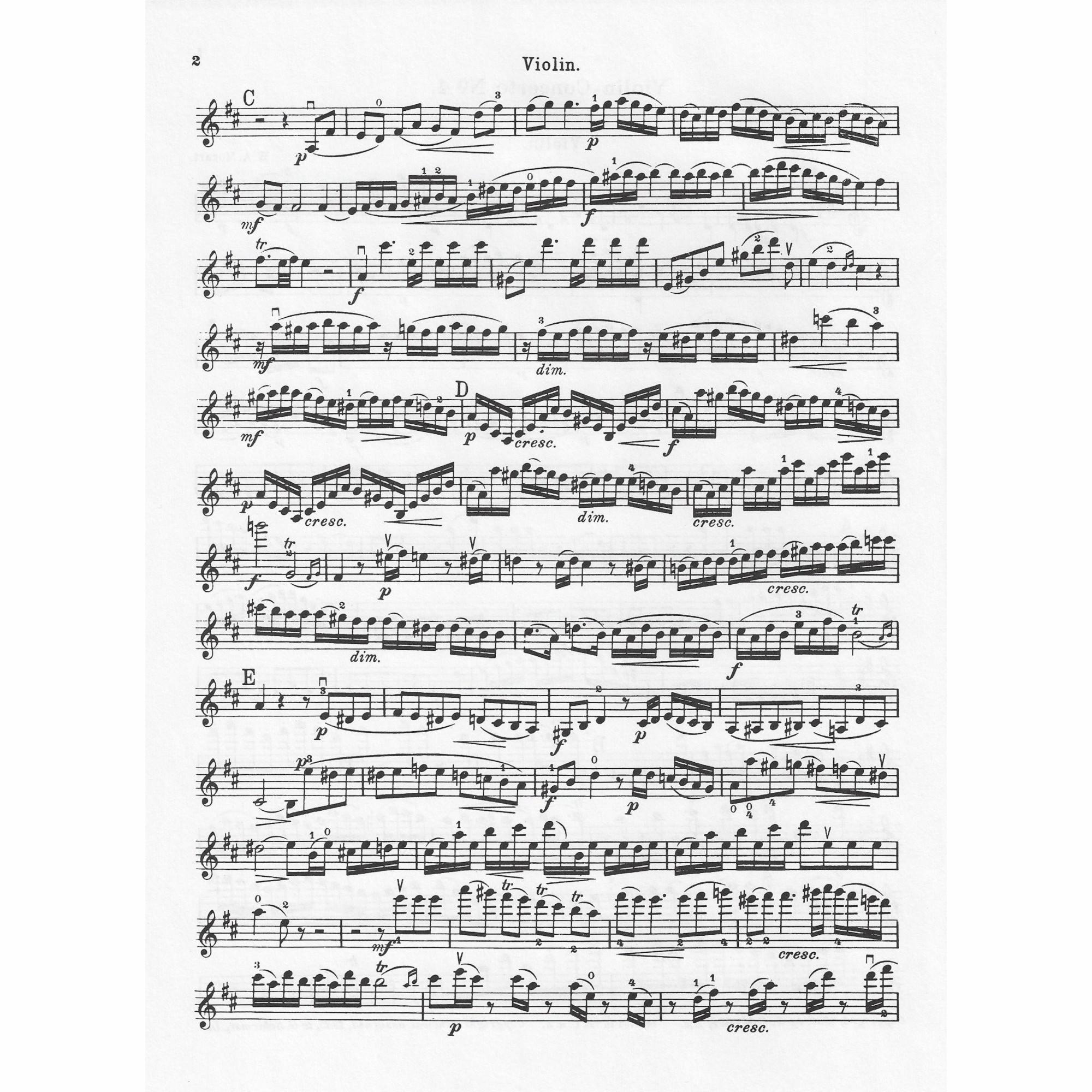 Sample: Violin Part (Pg. 2)