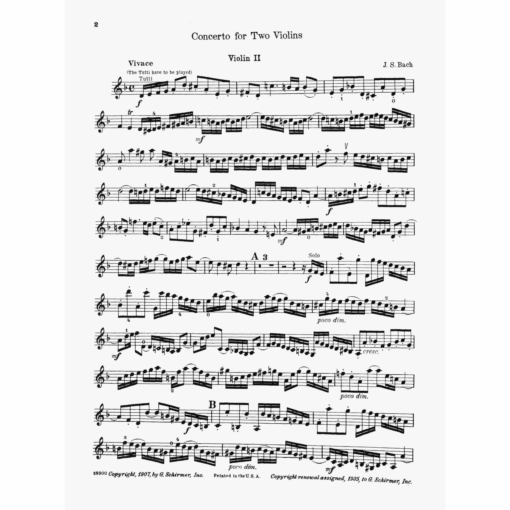 Sample: Violin II (Pg. 2)