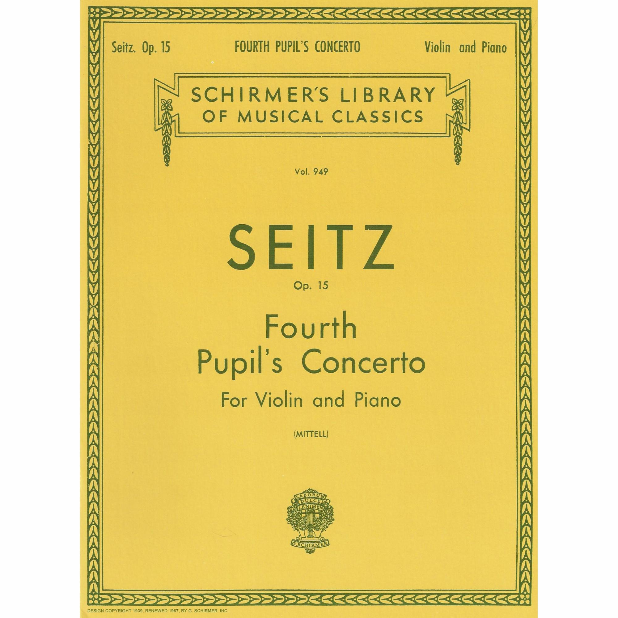 Pupil's Violin Concerto No. 4 in D Major, Op. 15