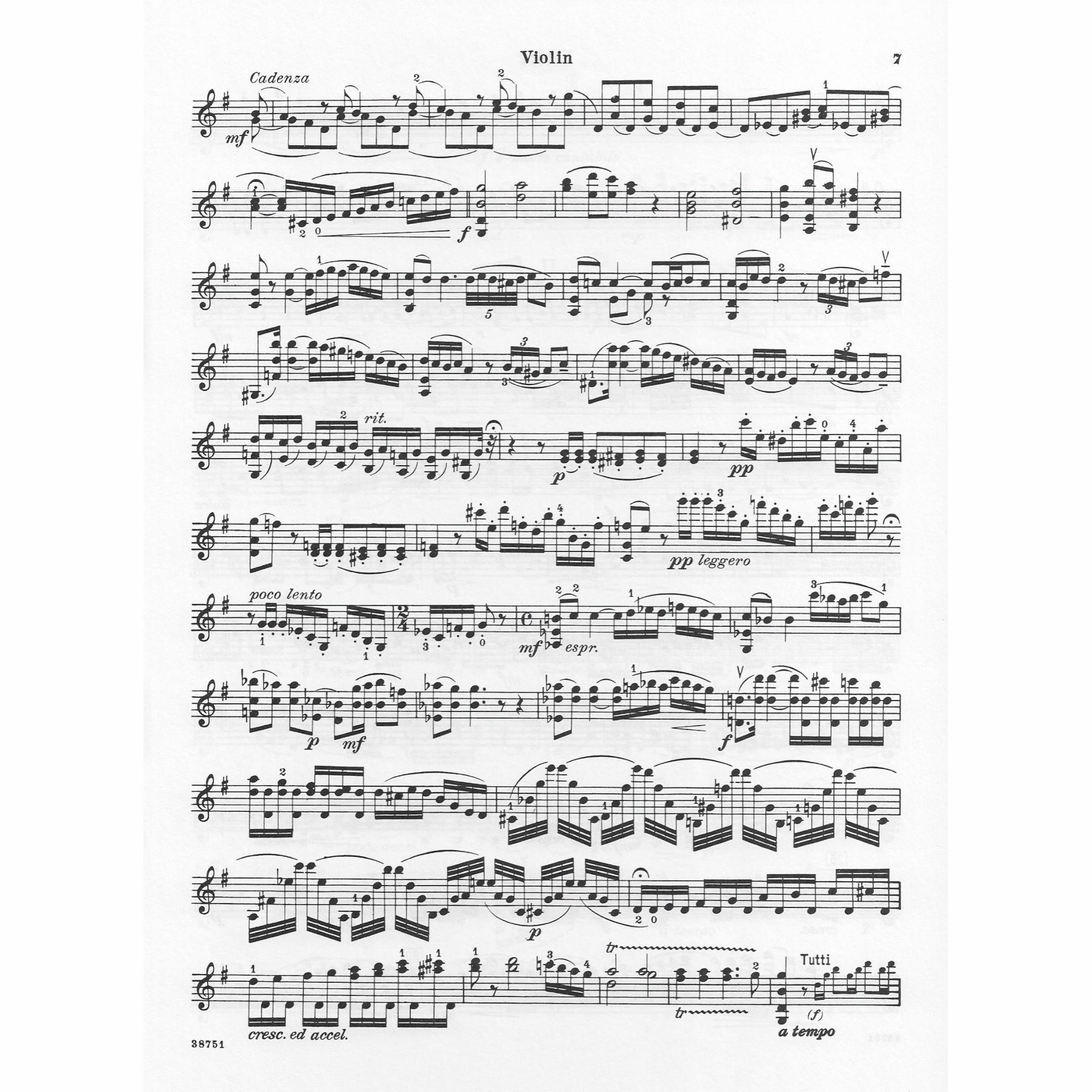 Sample: Violin Part (Cadenza)