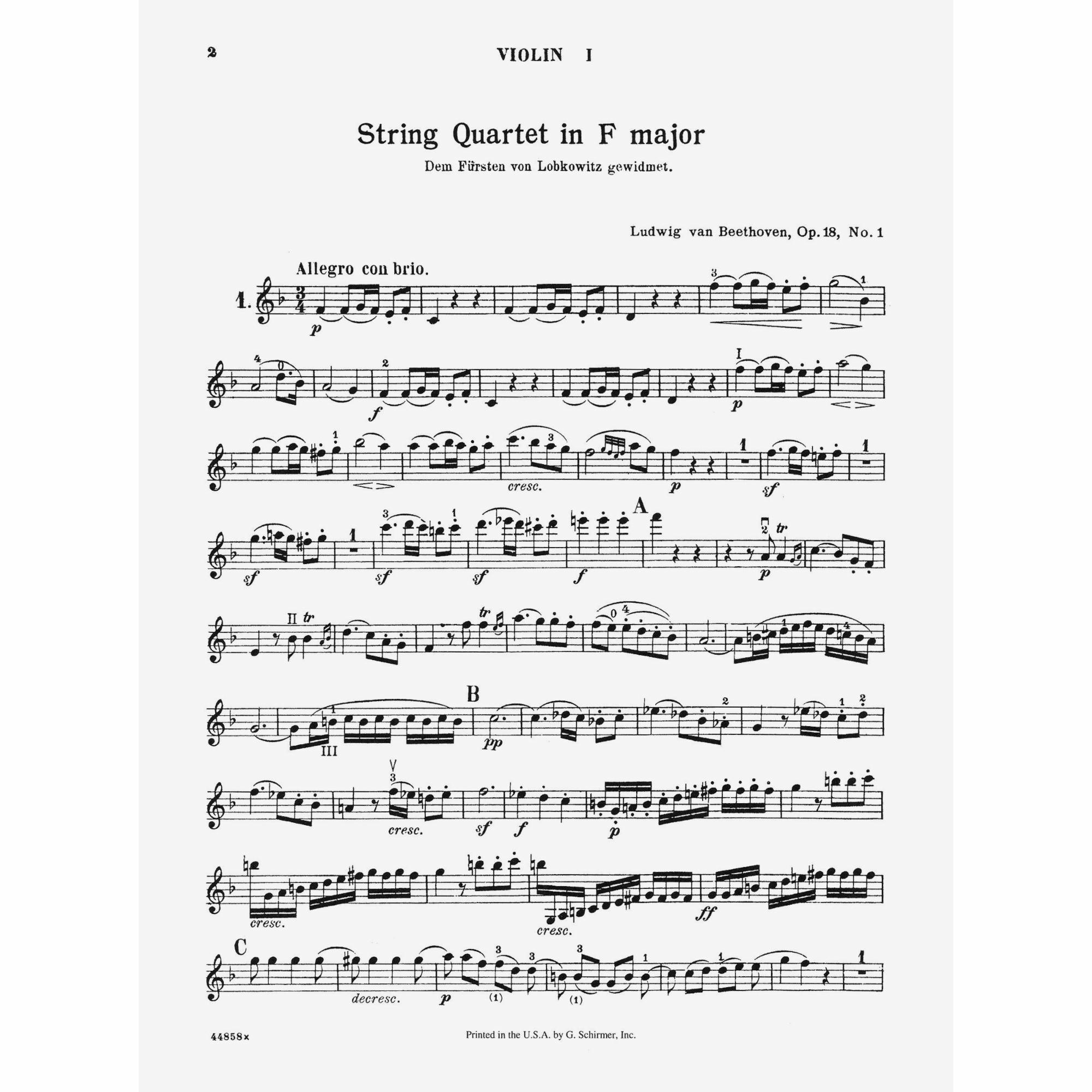 Sample: Violin I (Pg. 2)