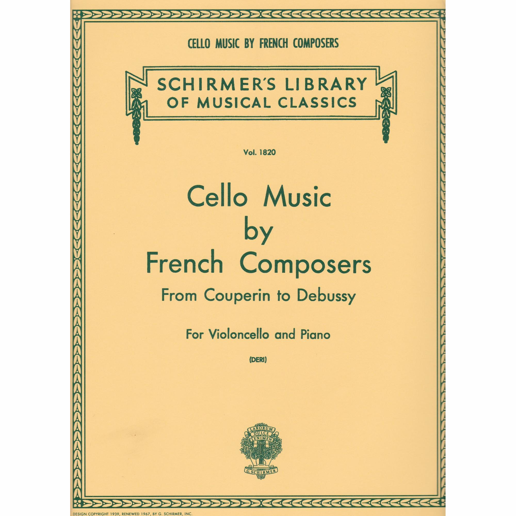 Music for Cello by French Composers 