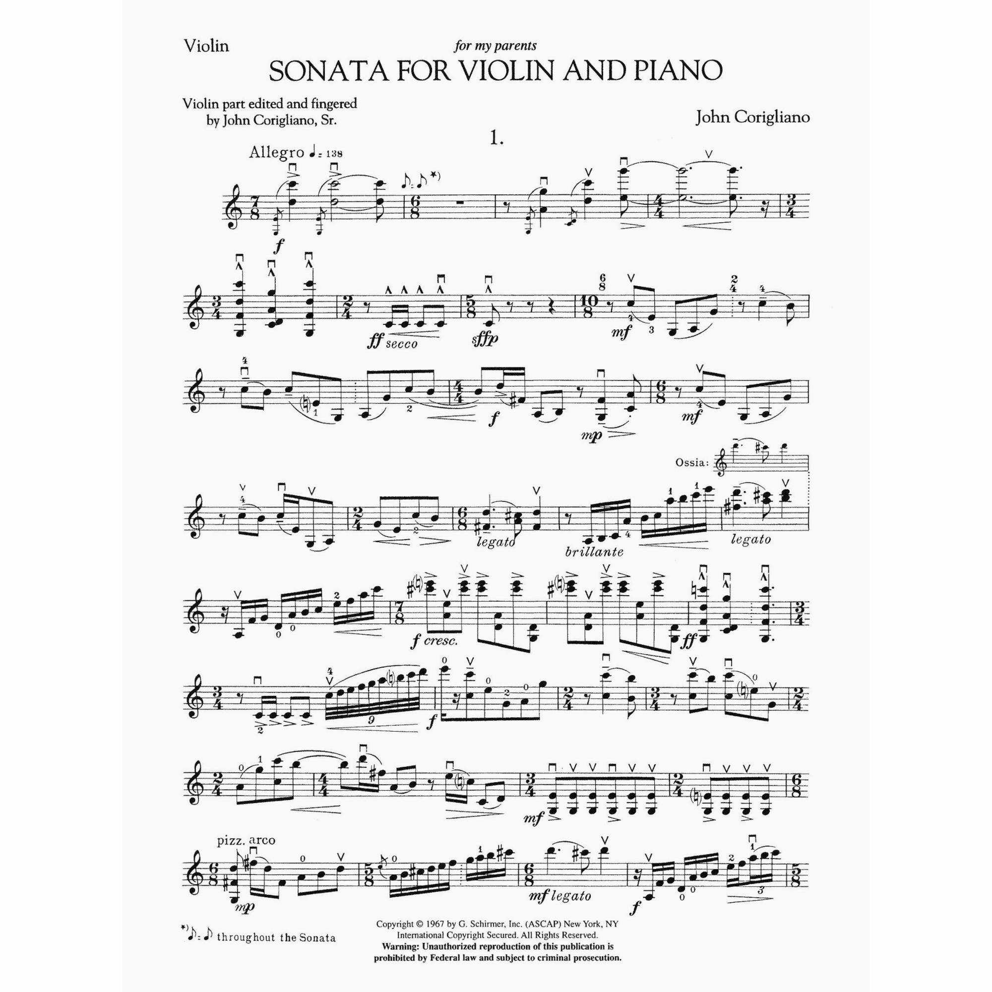 Sample: Violin Part