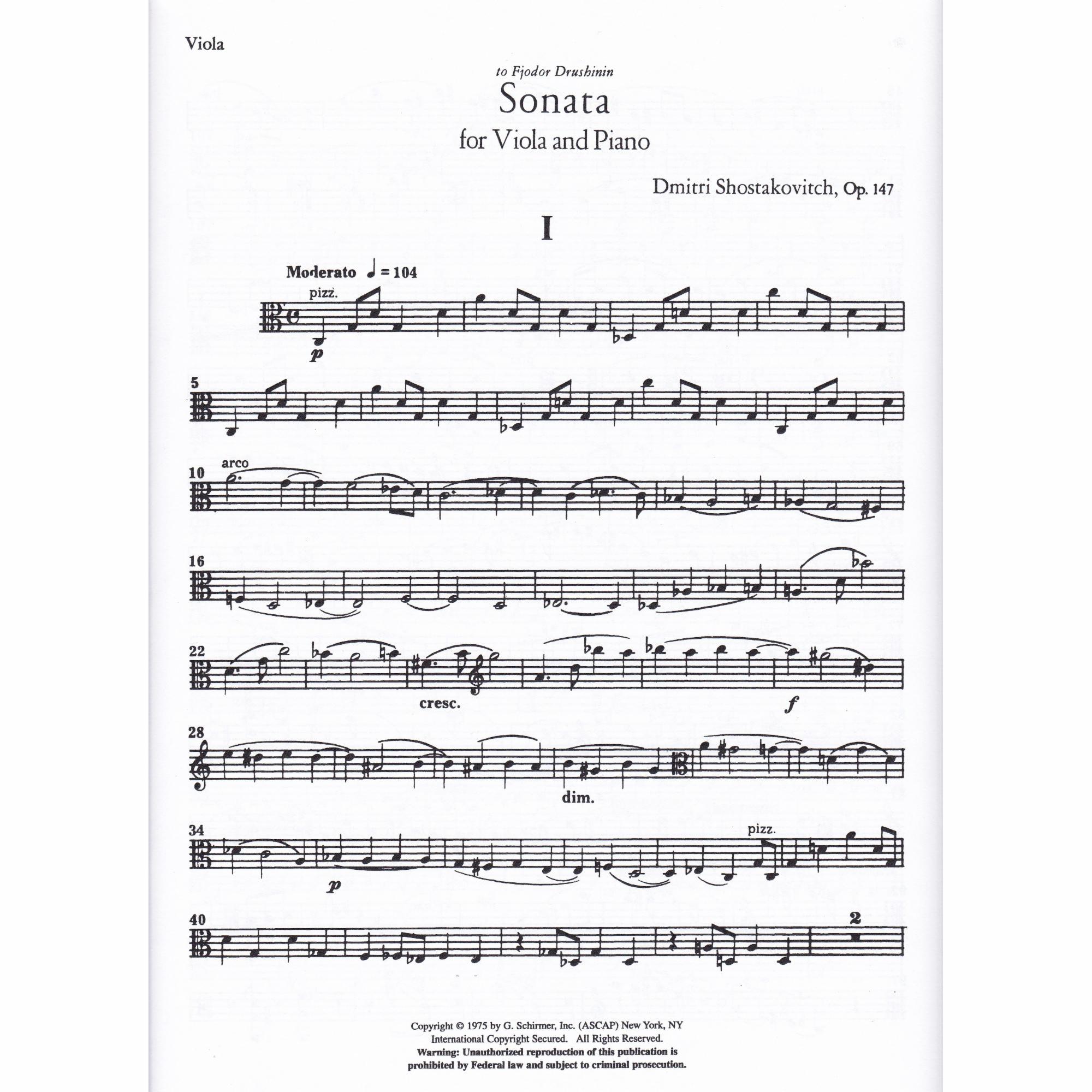 Viola Sonata, Op. 147