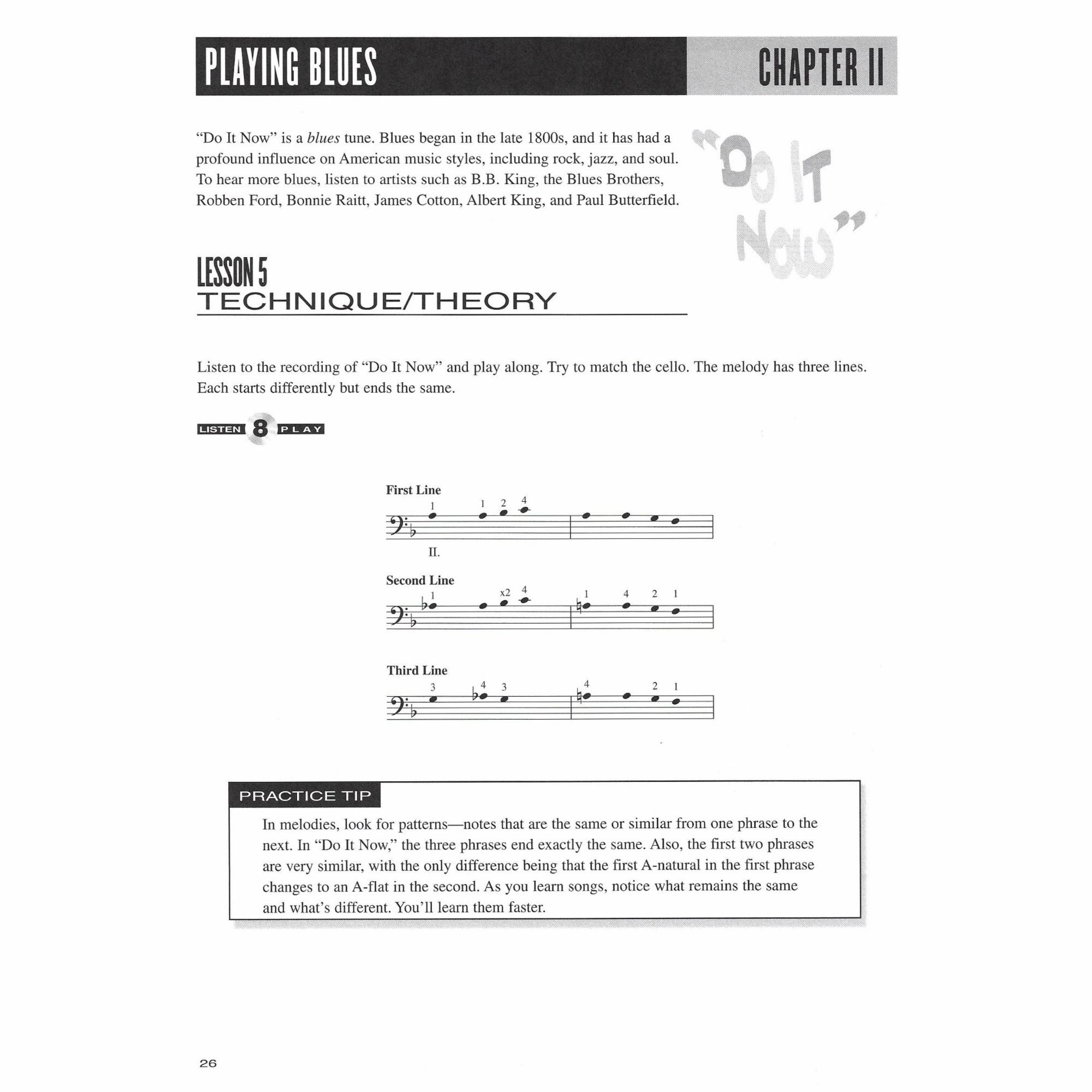 Sample: Cello (Pg. 26)