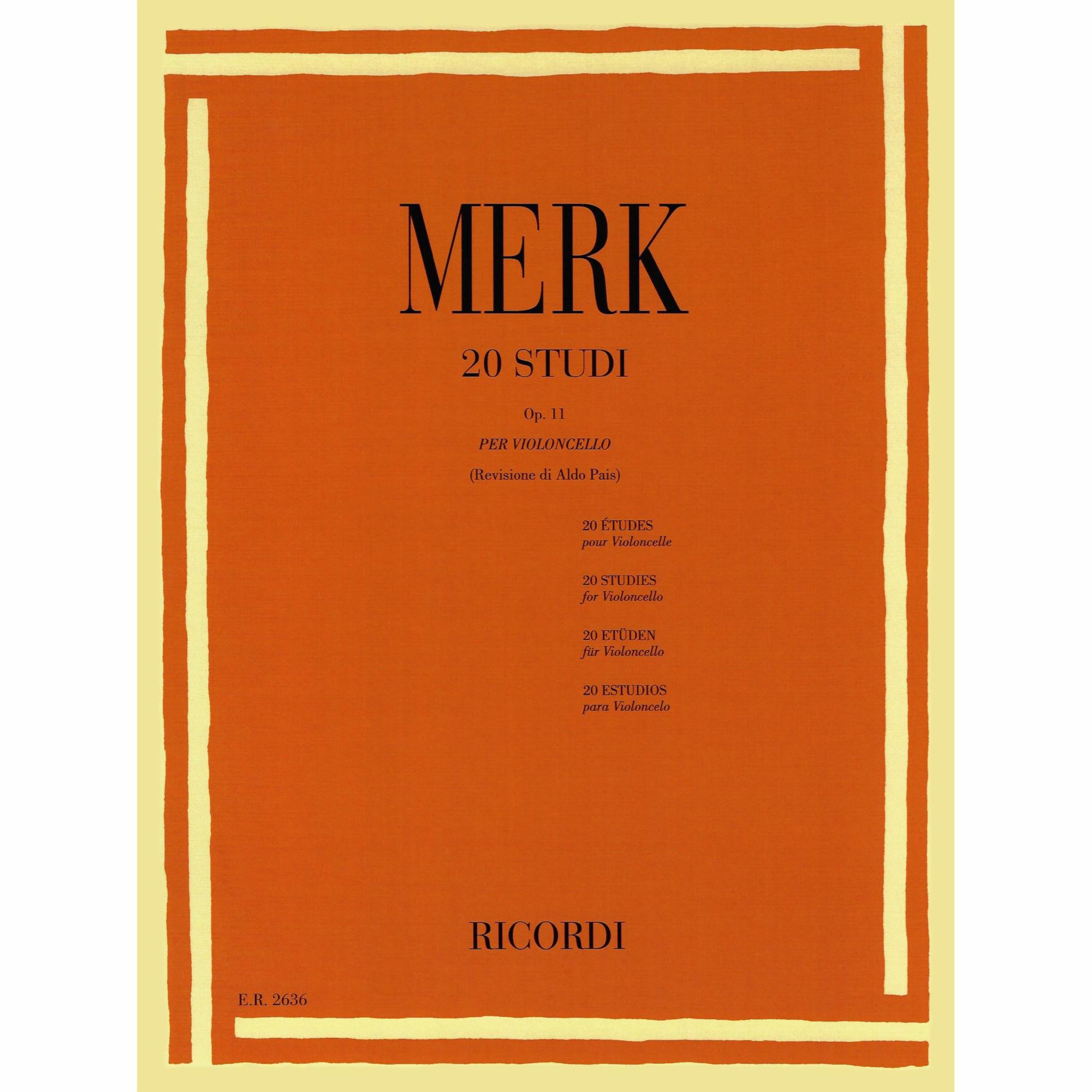 Merk -- 20 Studies, Op. 11 for Solo Cello