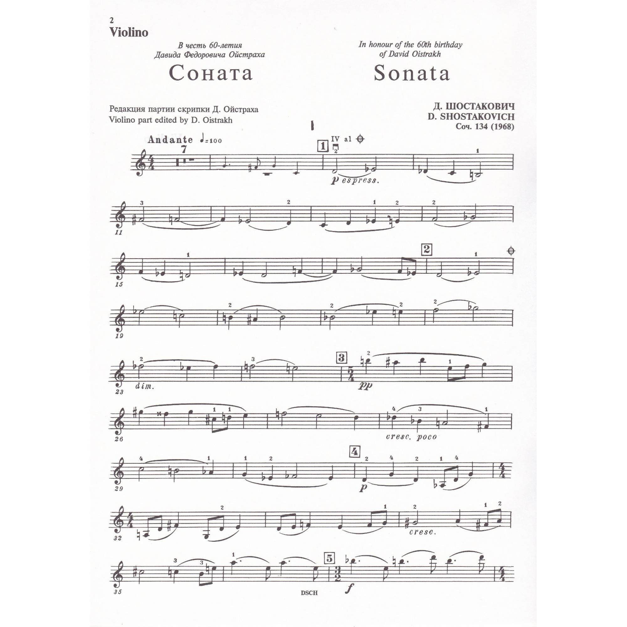 Violin Sonata, Op. 134