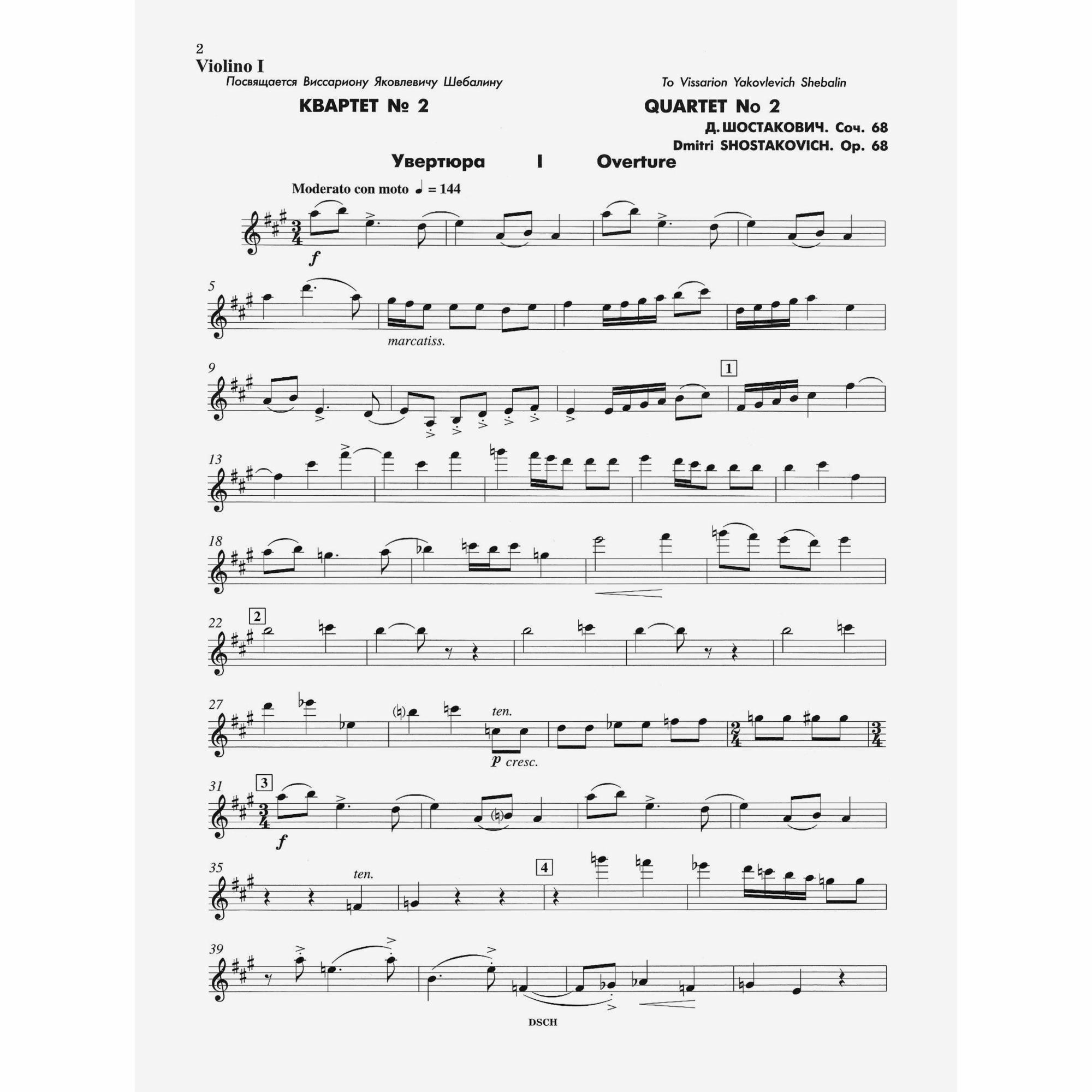 Sample: Violin I (Pg. 2)