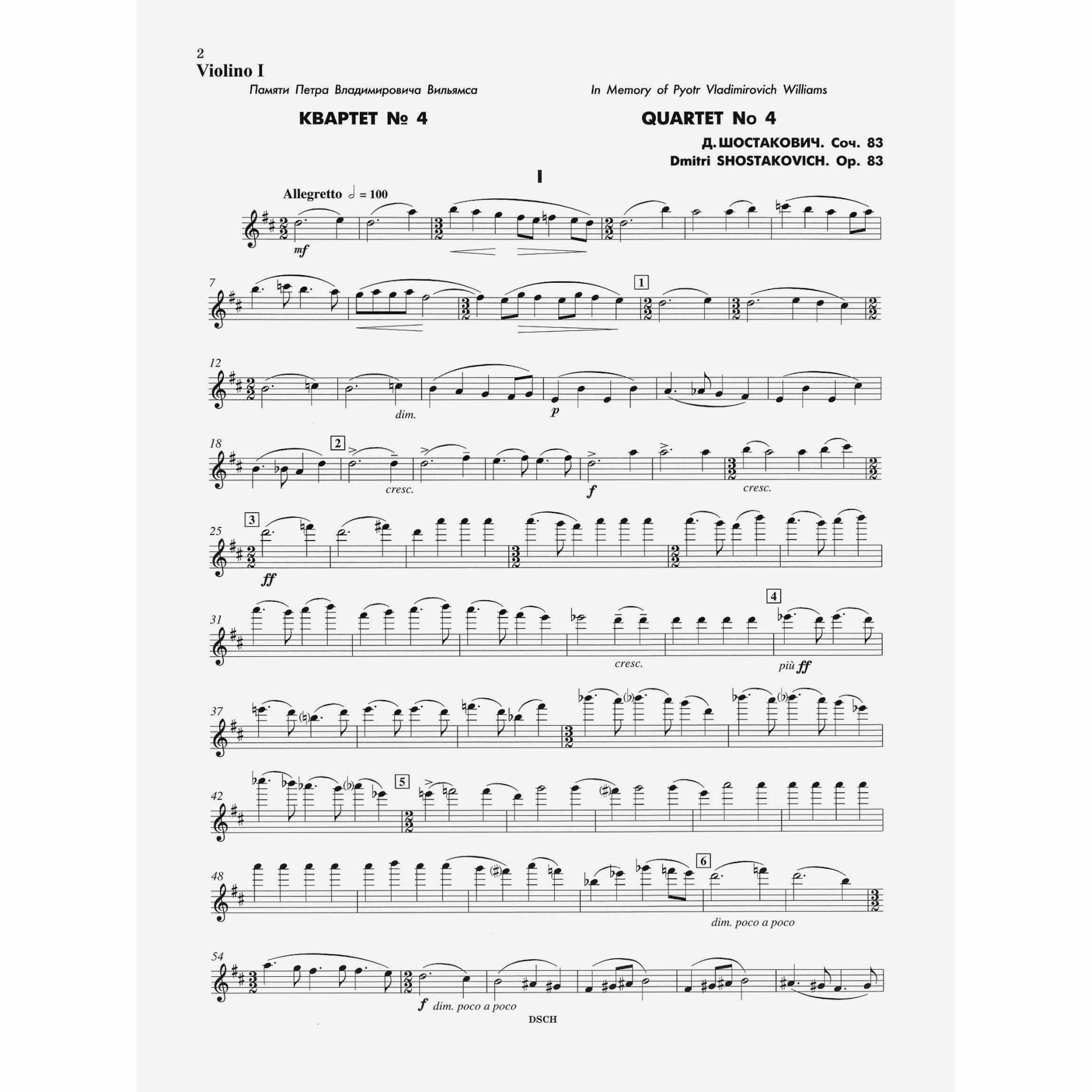 Sample: Violin I (Pg. 2)