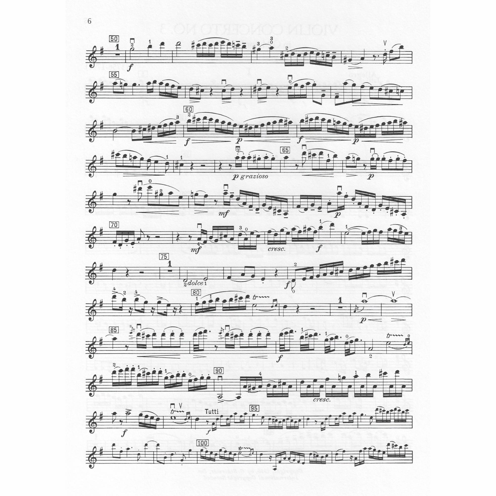 Sample: Violin Part (K. 216)