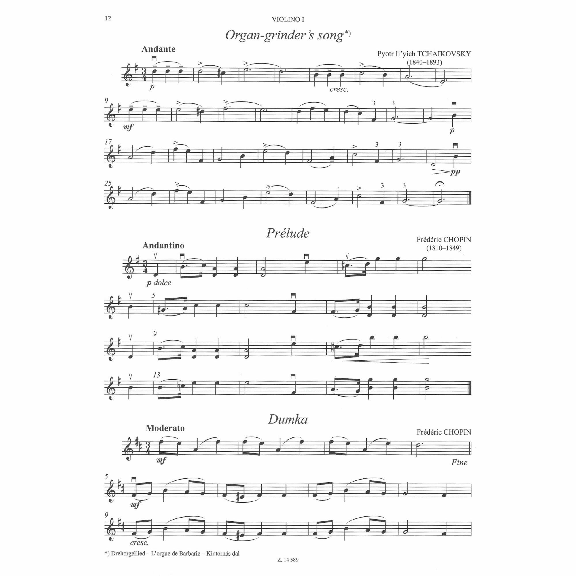 Sample: Violin I (Pg. 12)