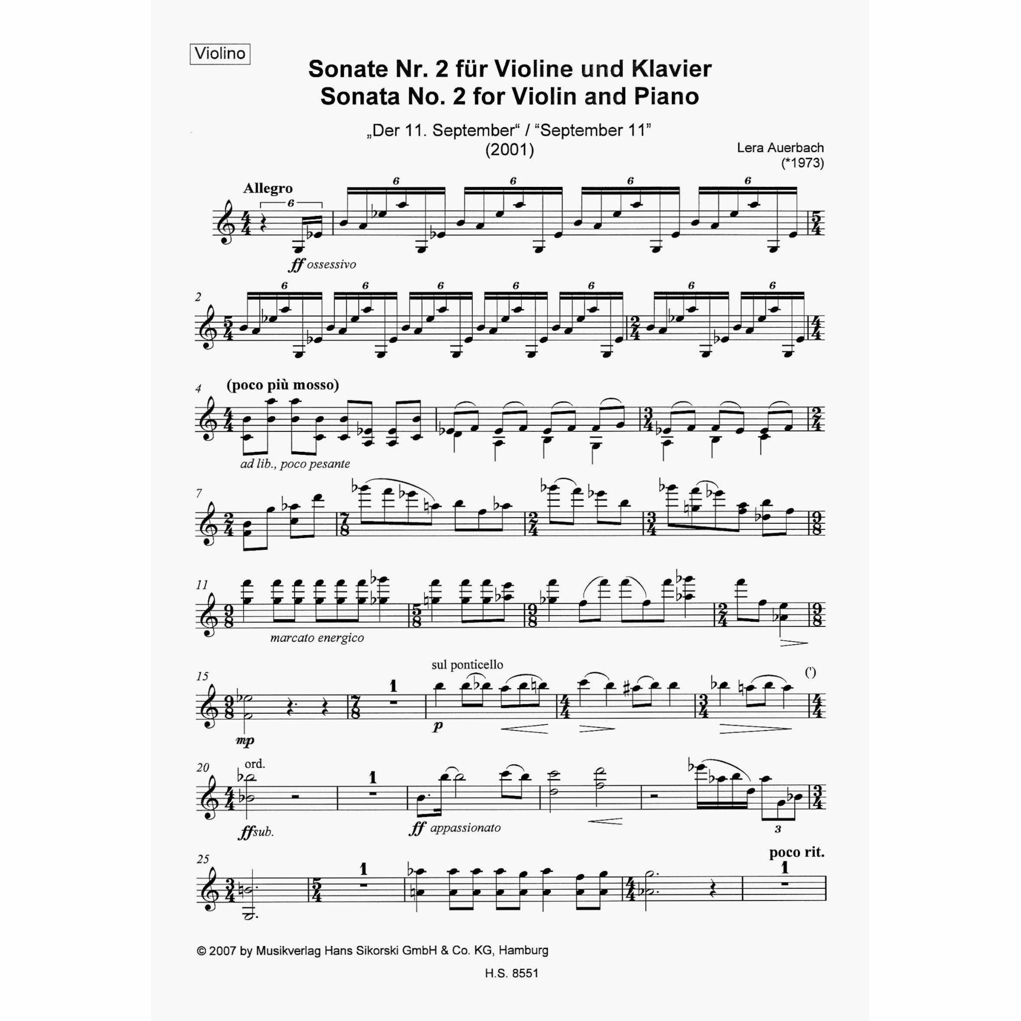 Sample: Violin (Pg. 1)