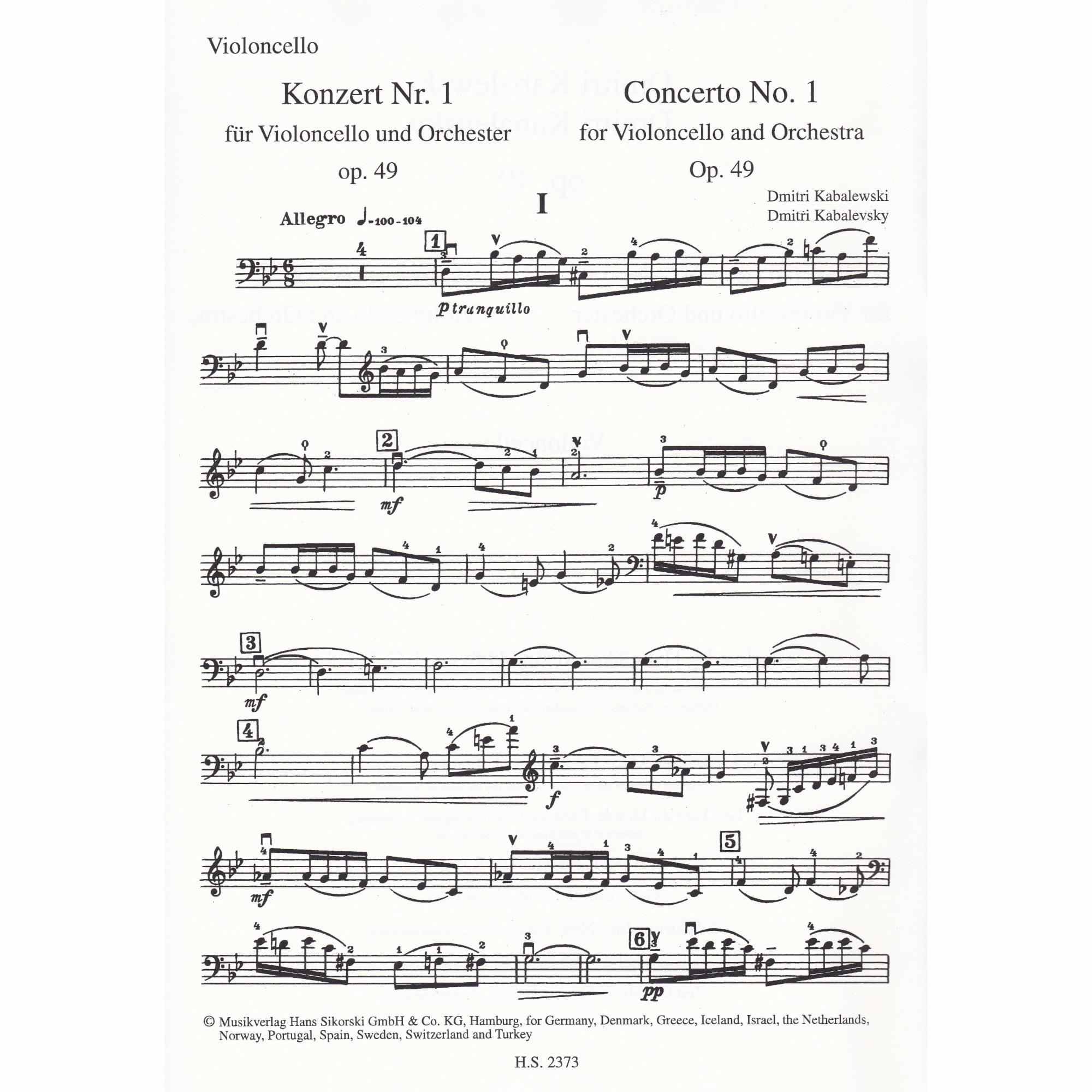 Cello Concerto No. 1 in G Minor, Op. 49