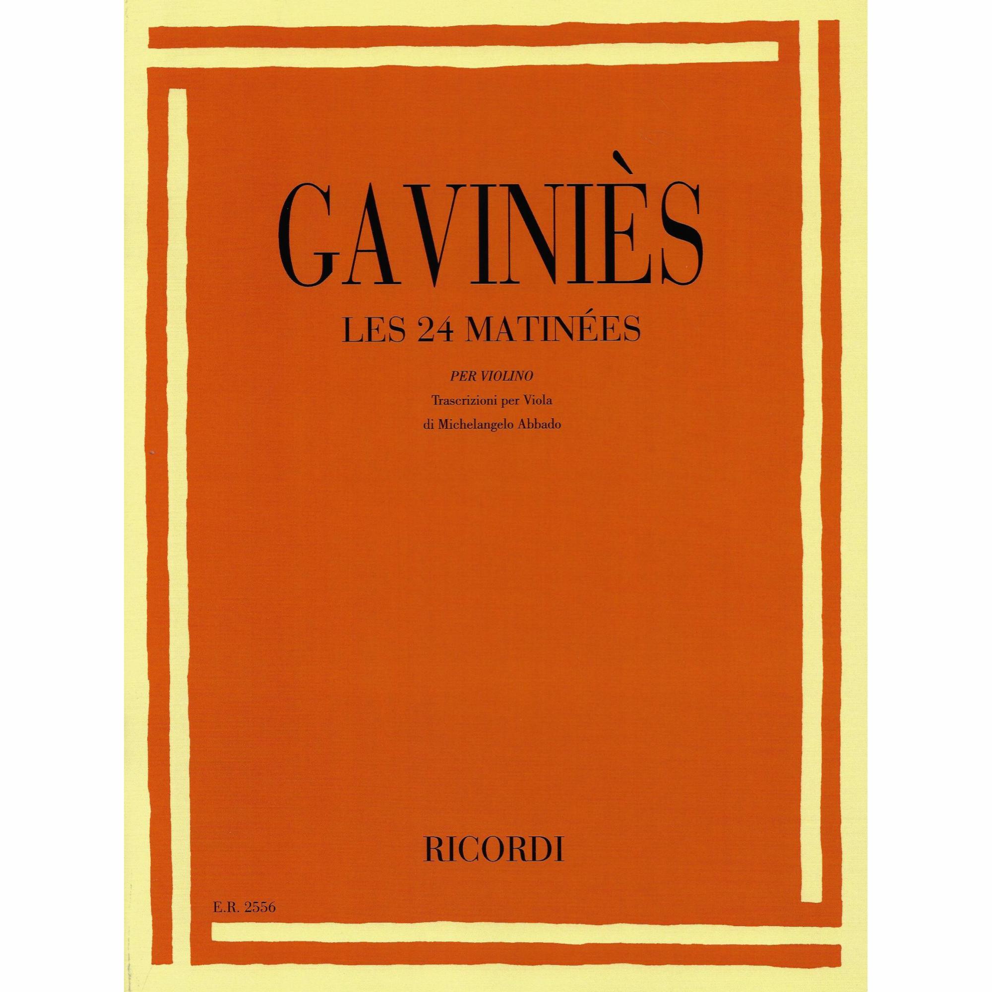 Gavinies -- 24 Matinees for Viola
