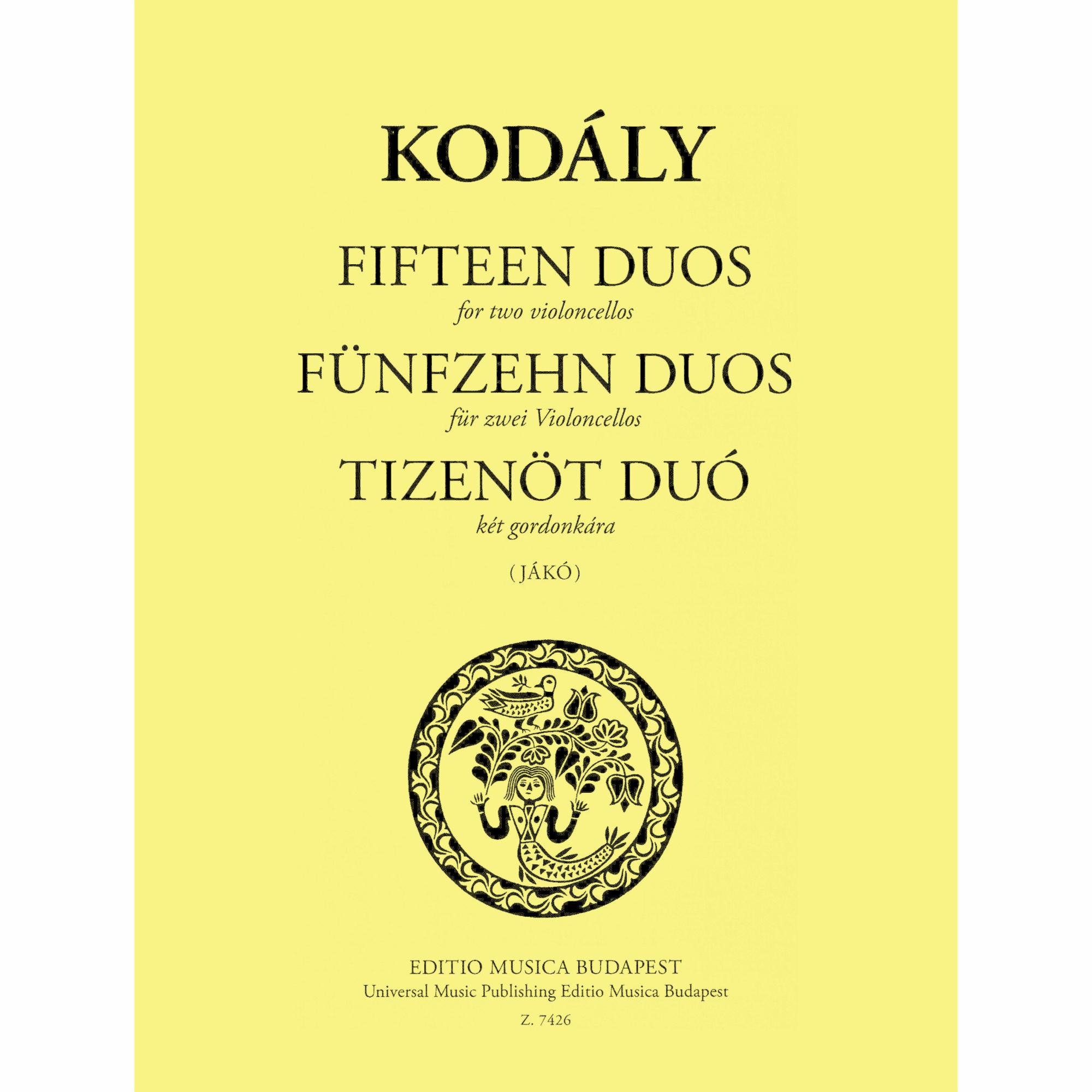 Kodaly -- Fifteen Duos for Two Cellos