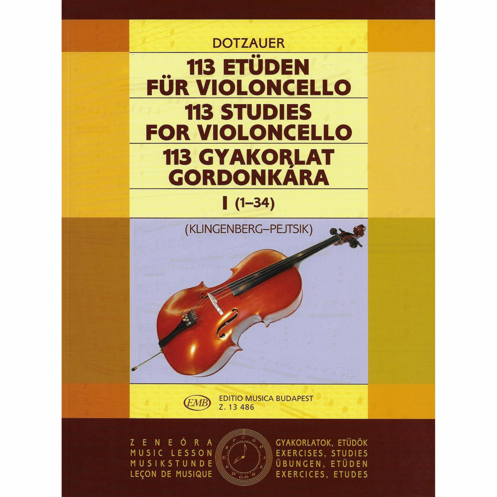 Dotzauer -- 113 Studies, Vols. I-IV for Cello