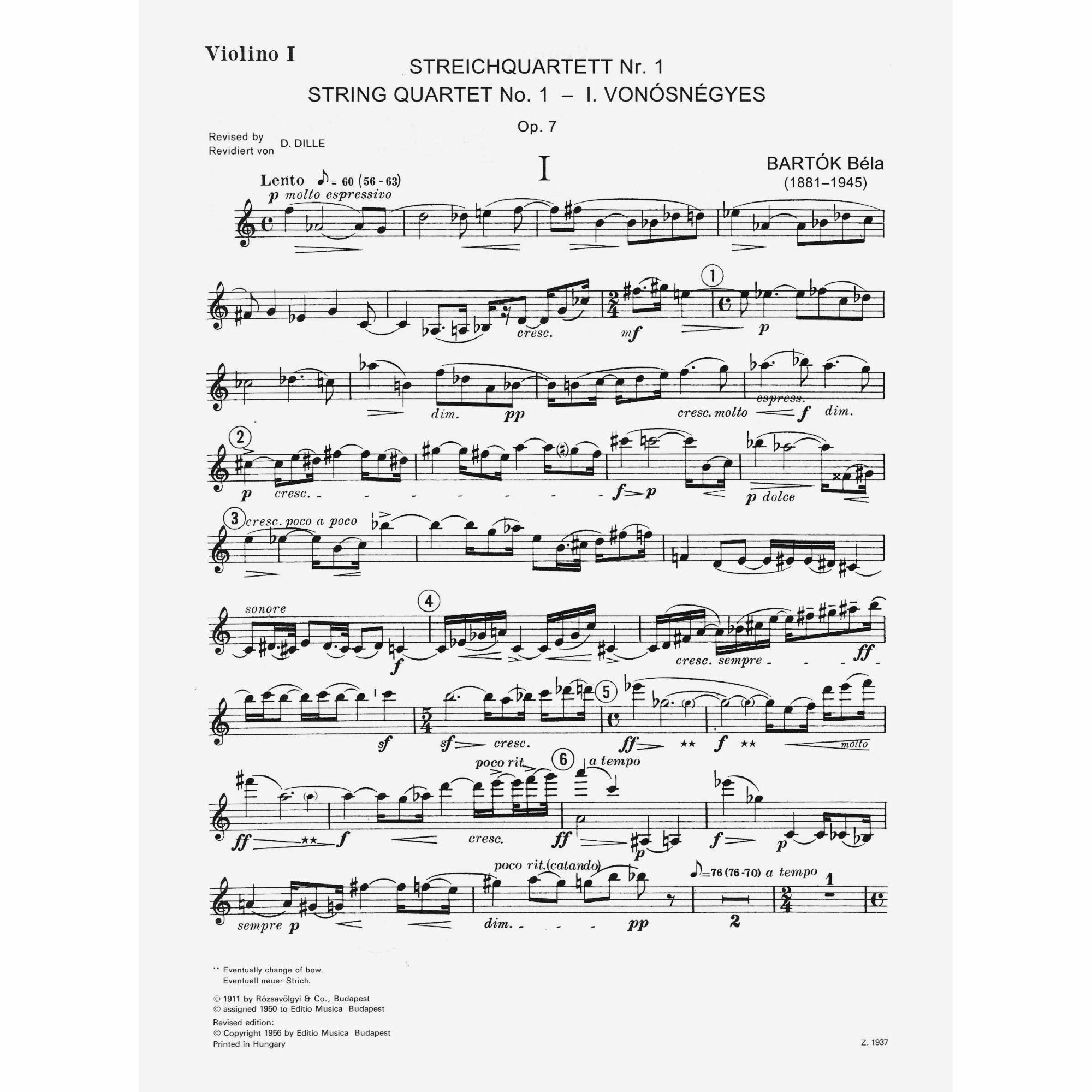 Sample: Violin I (Pg. 1)