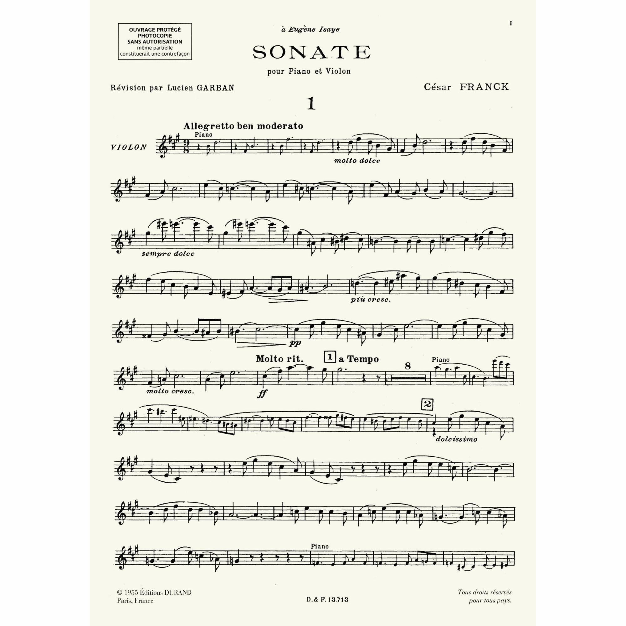 Sample: Violin Part