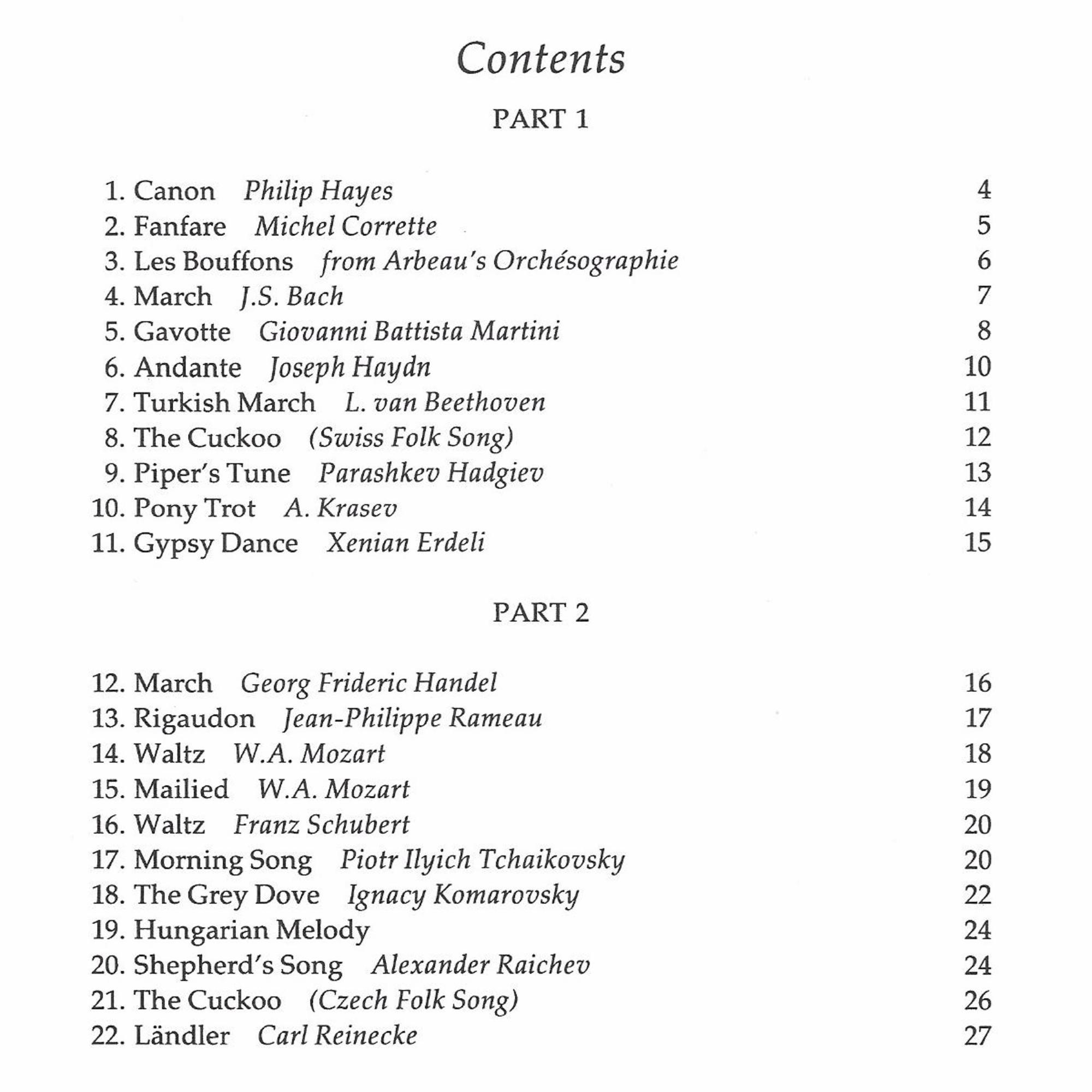 Book 1, Contents