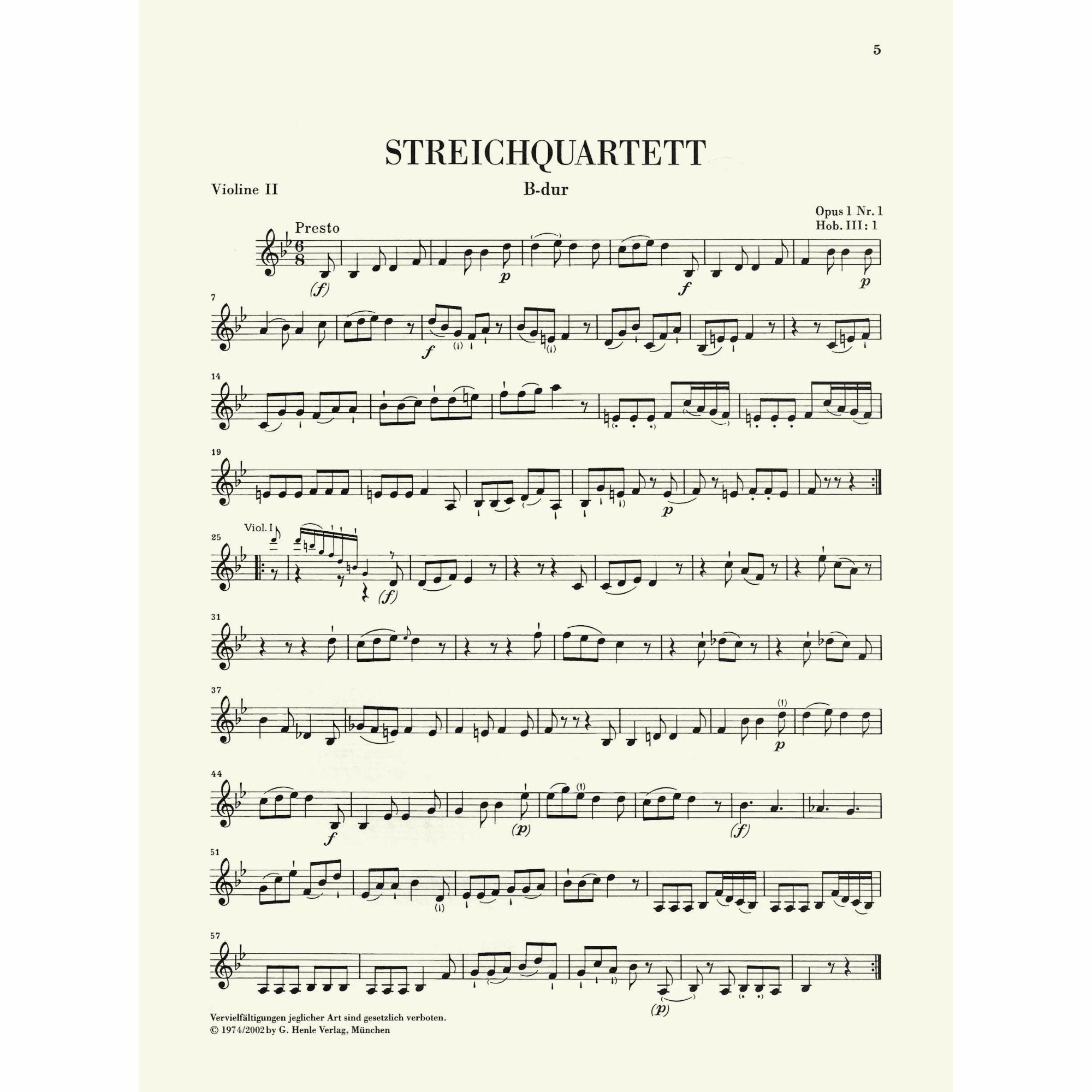 Sample: Violin II (Pg. 5)