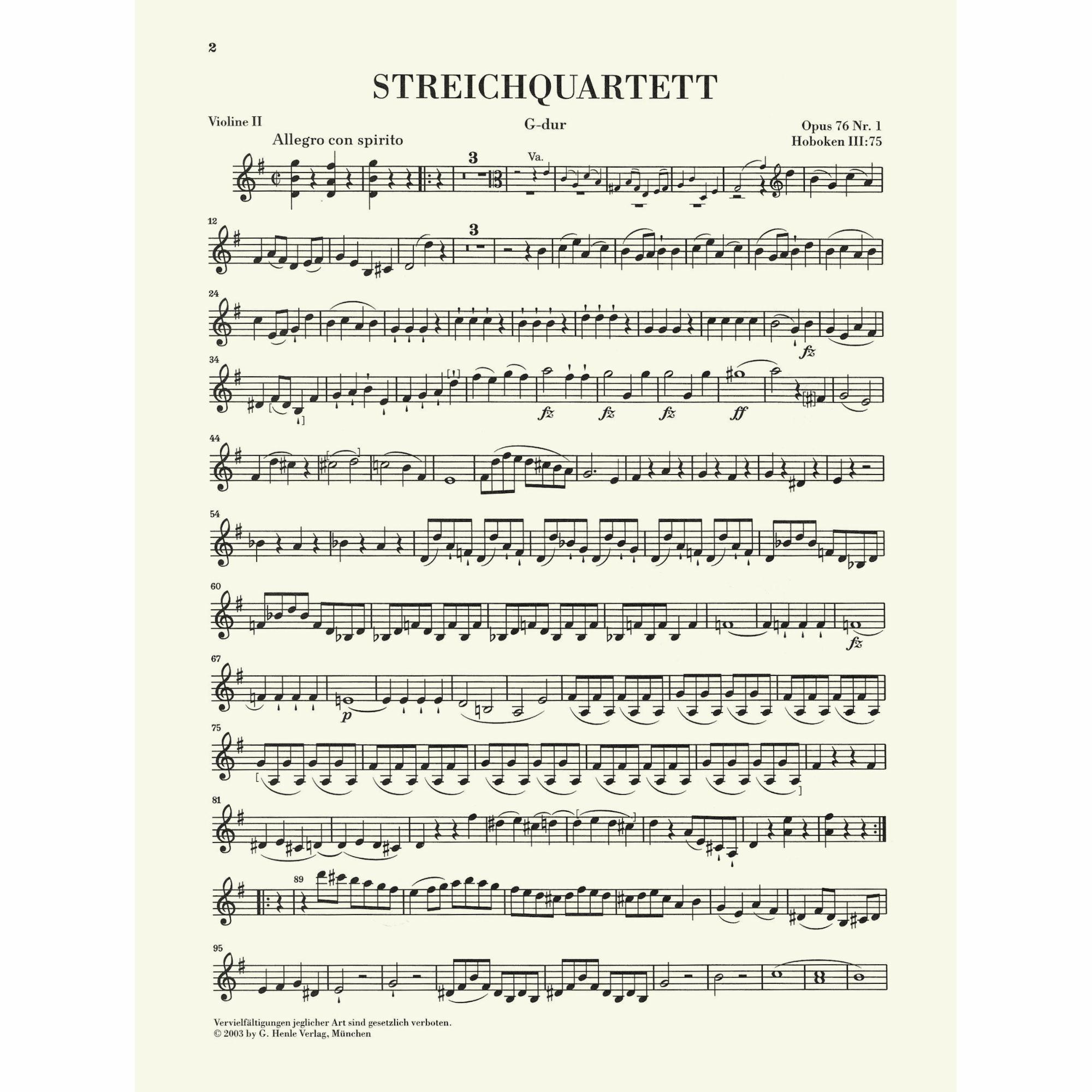 Sample: Violin II (Pg. 2)