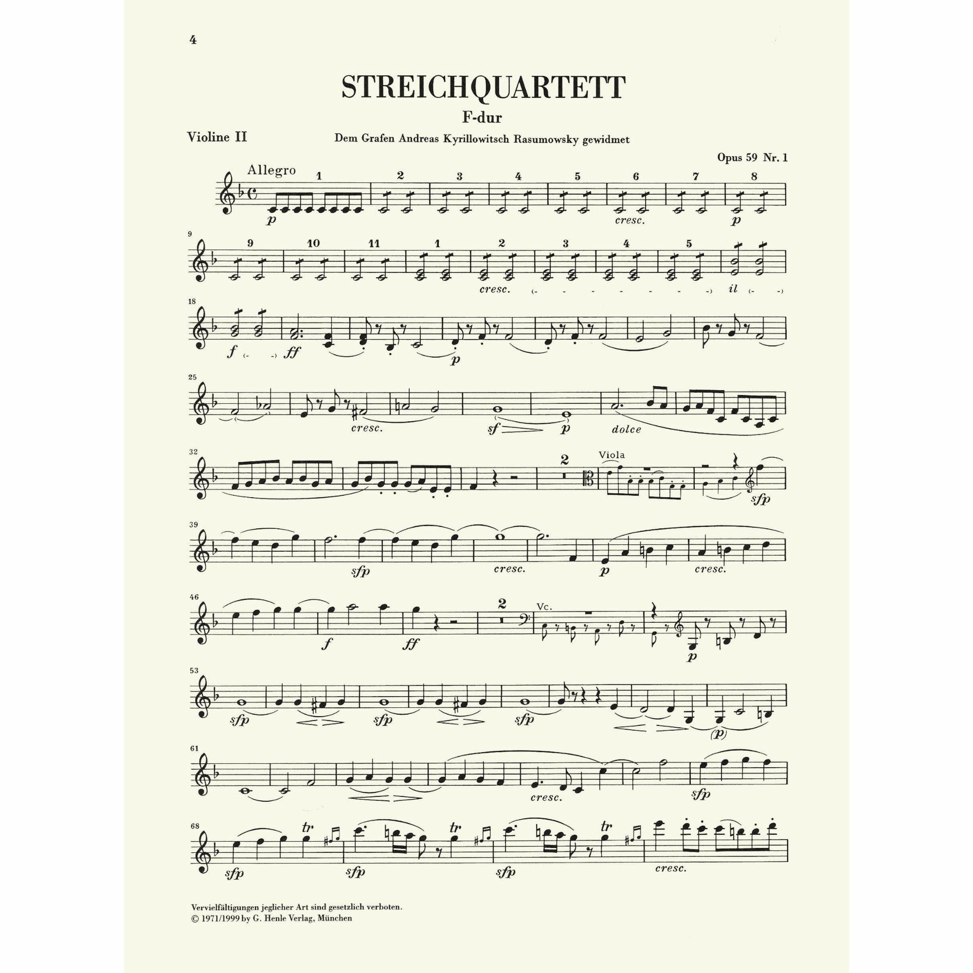 Sample: Violin II (Pg. 4)